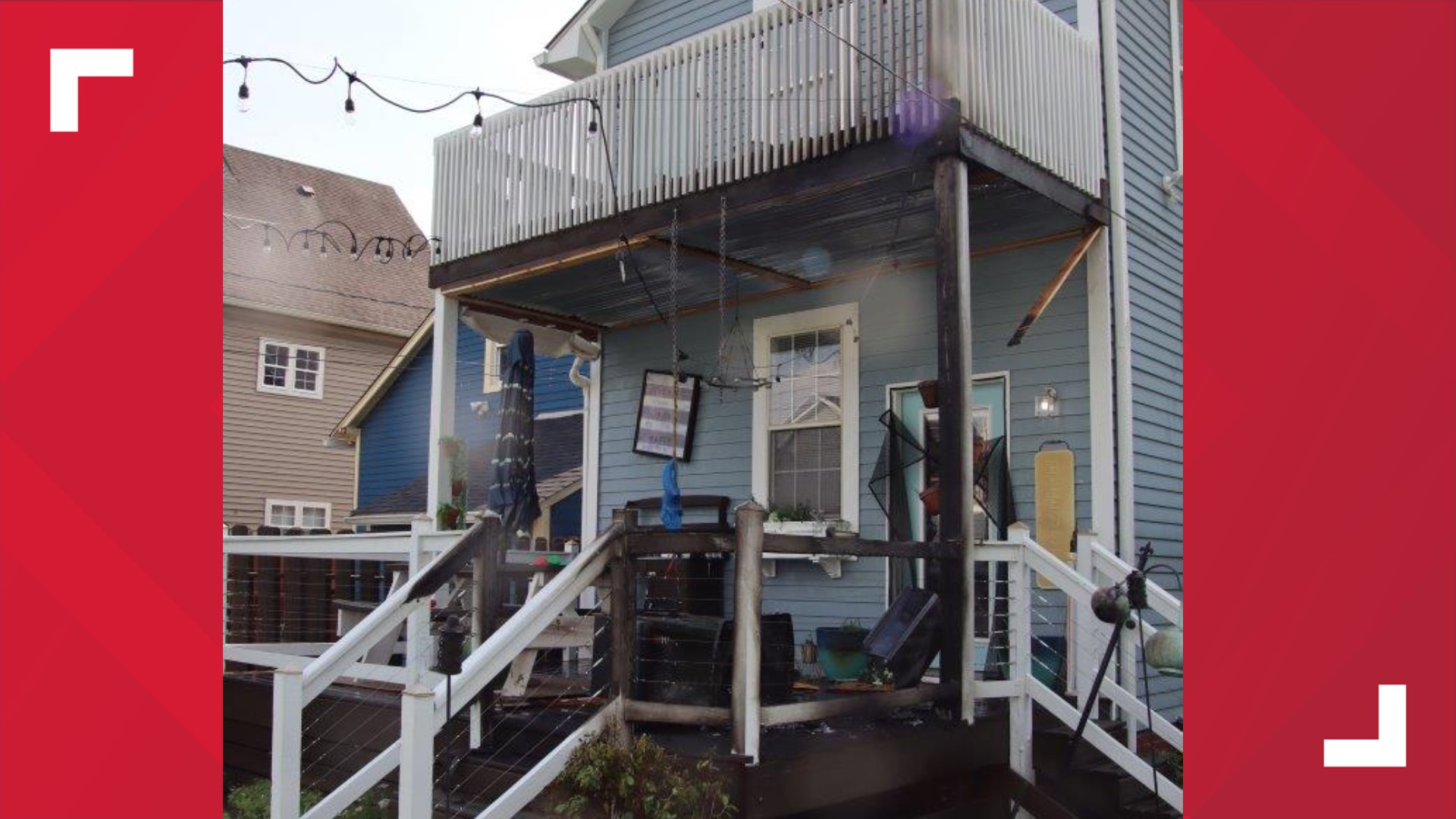 Father, baby narrowly escape propane grill explosion in downtown Indy