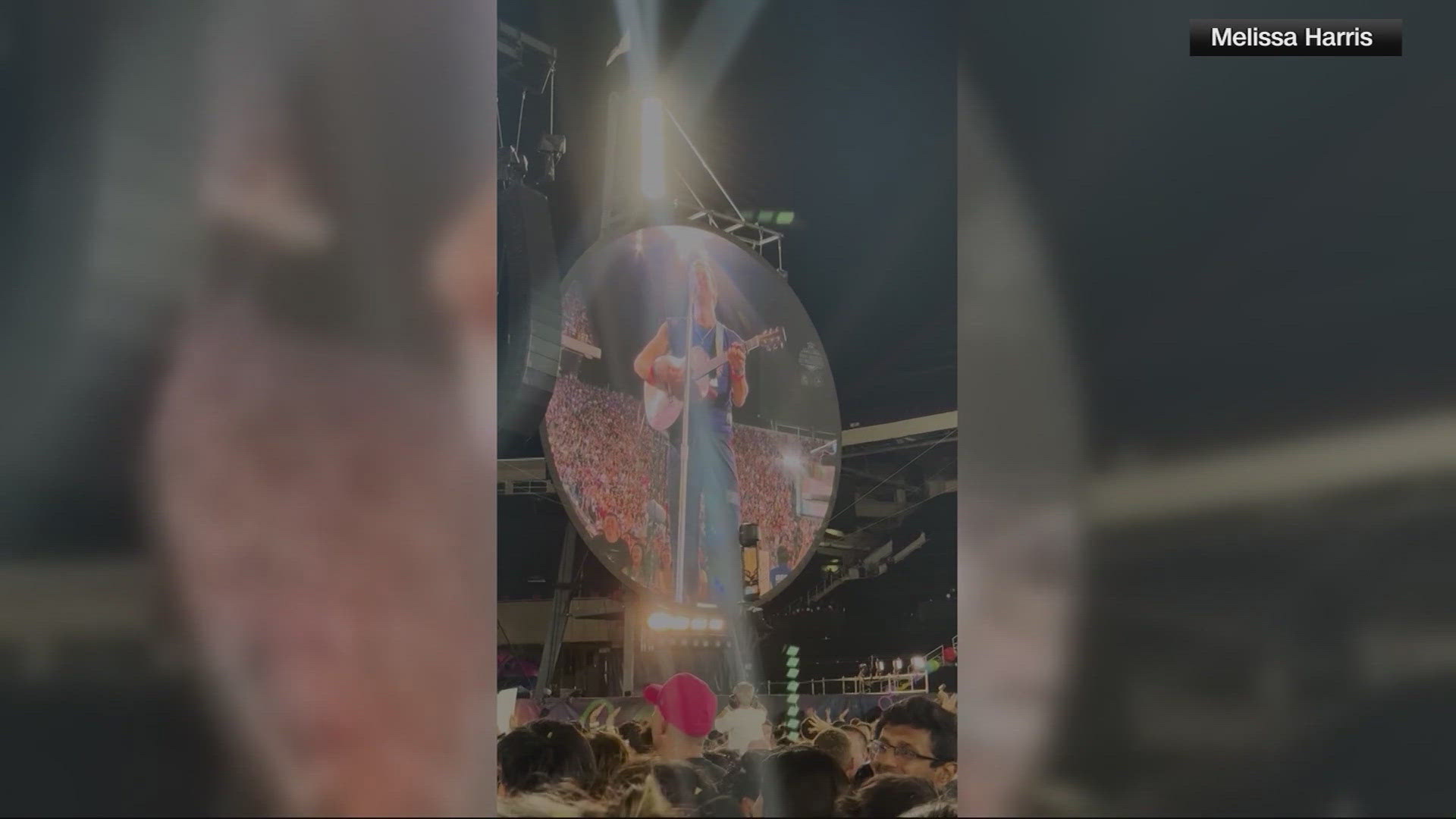 In video posted to social media from Saturday's concert, singer Chris Martin didn't directly address the moment that circulated widely online.