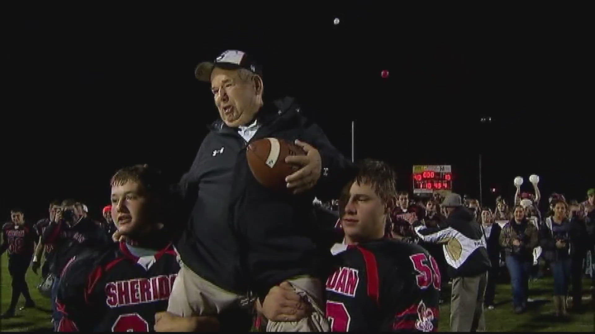 Larry "Bud" Wright is the winningest high school football coach in Indiana history, but an injury is keeping him off the sidelines for the first time in his career.