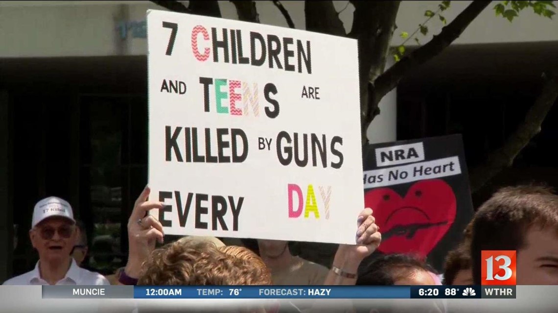 Florida school shooting survivors join rally outside NRA | wthr.com