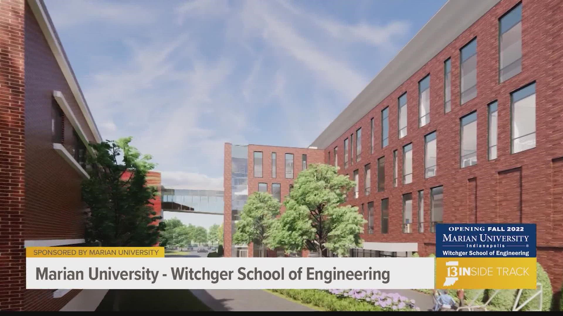 Marian University's new Witchger School of Engineering is scheduled to open Fall 2022.