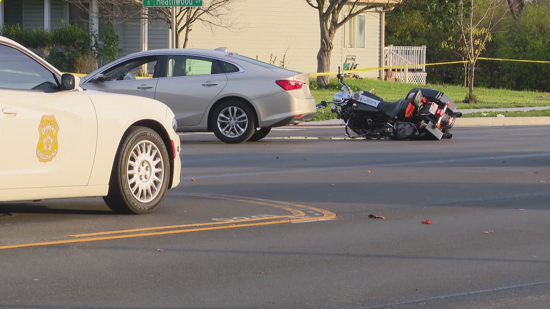 Investigators believe a car tried to turn and collided with the motorcycle.