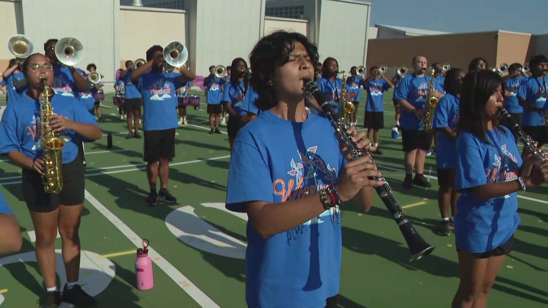 Ben Davis performs as the Operation Football Band of the Week.