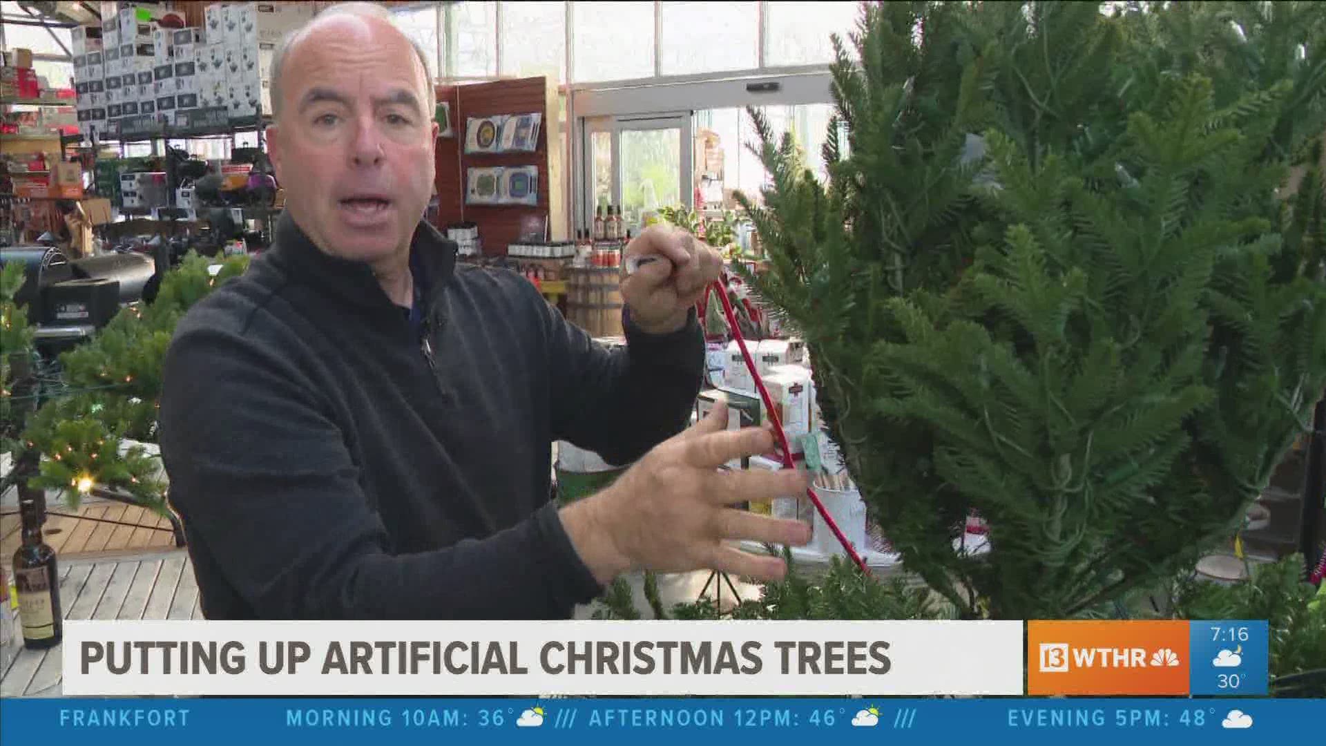 If you are buying or unpacking your artificial Christmas tree, Pat shows you how to make it look great when you set it up.