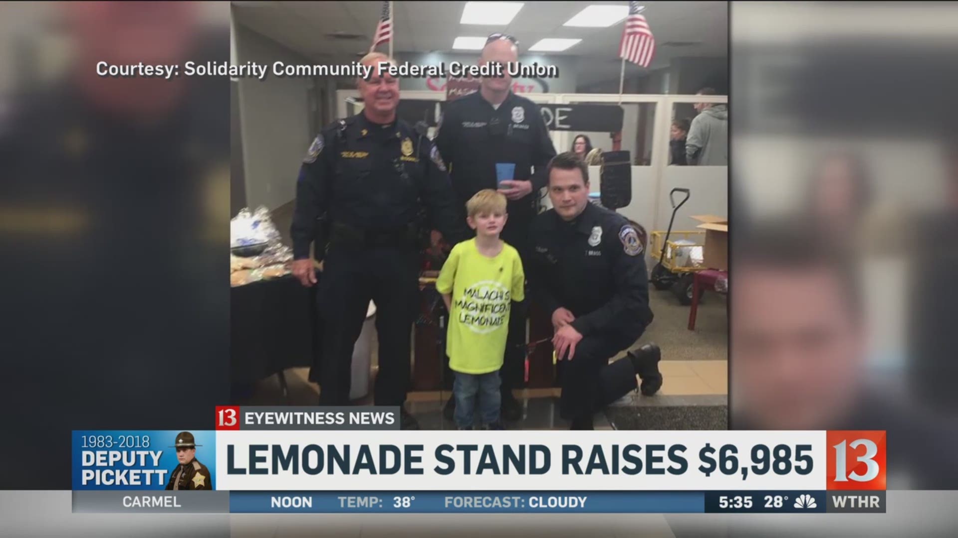 Lemonade stand raises $7,000 for Pickett family