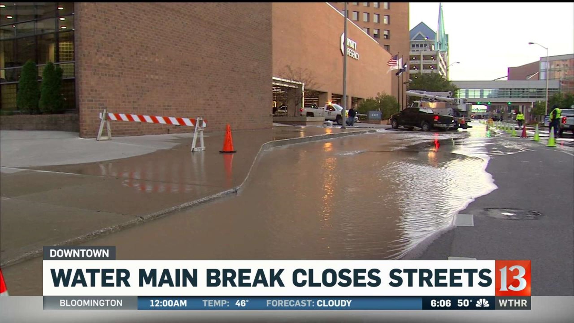 Water Main Break Closes Downtown Intersection | Wthr.com