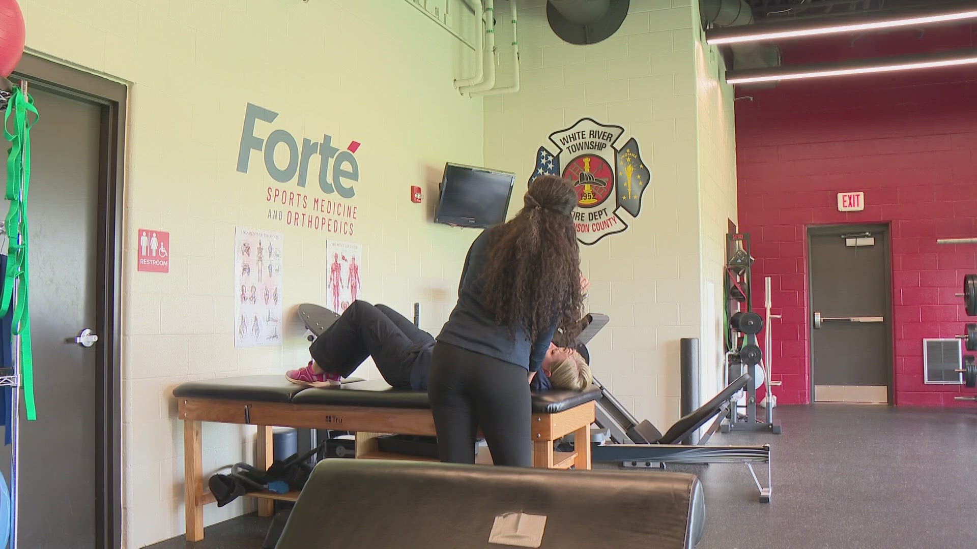 The trainers provided onsite prevention tips and rehab to injured first-responders.