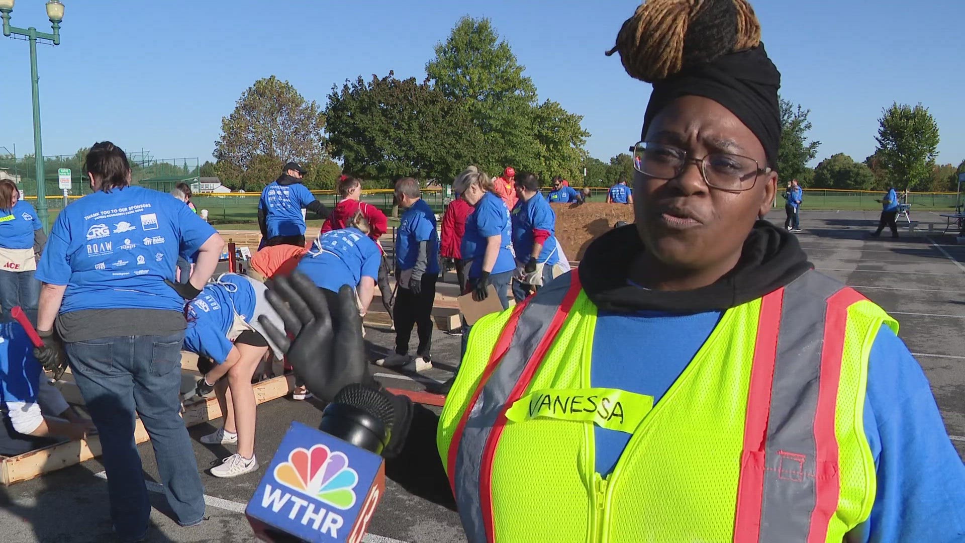 A Hoosier family is about to get a new home, thanks to dozens of volunteers.