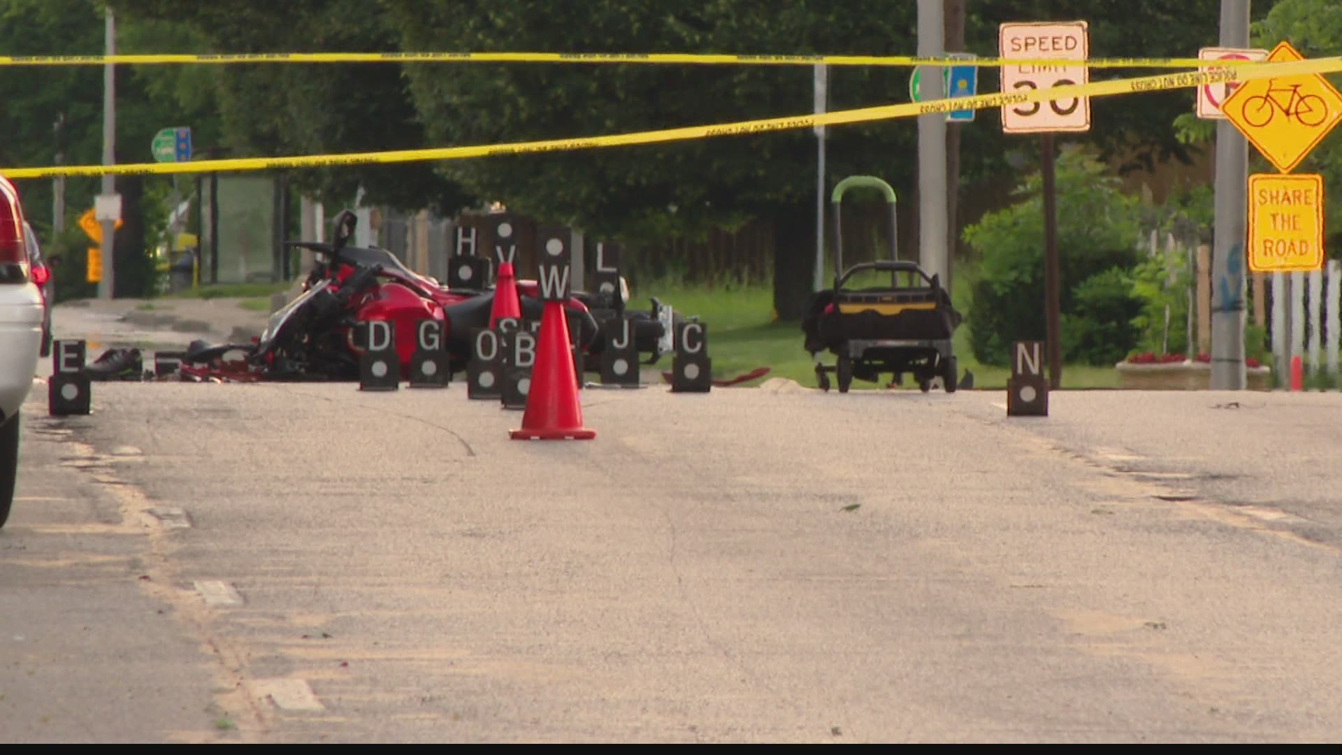 Police say the crash happened on West 30th Street just west of Dr. Martin Luther King Jr. Street.