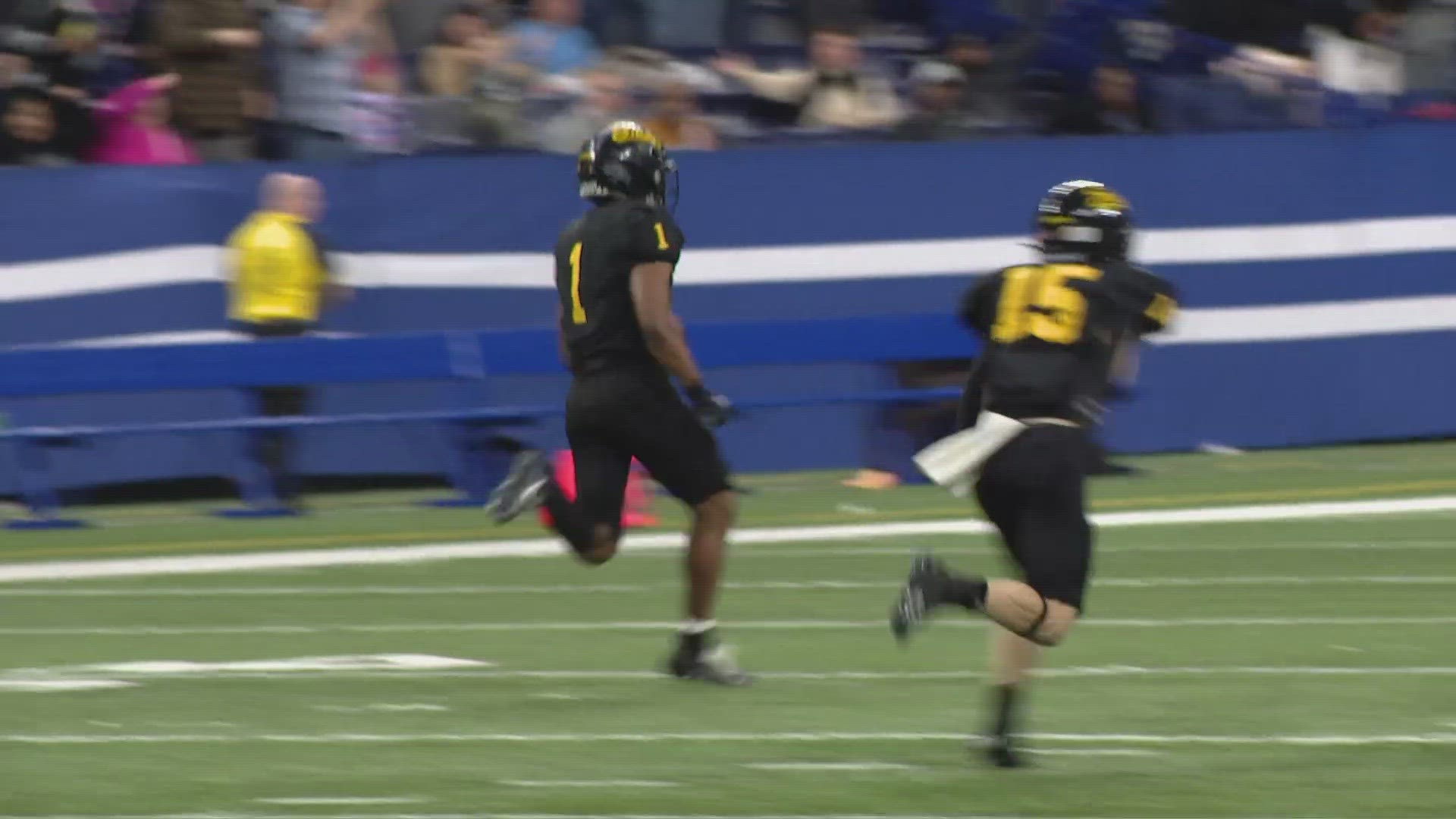 State finals games were held Friday night at Lucas Oil Stadium.