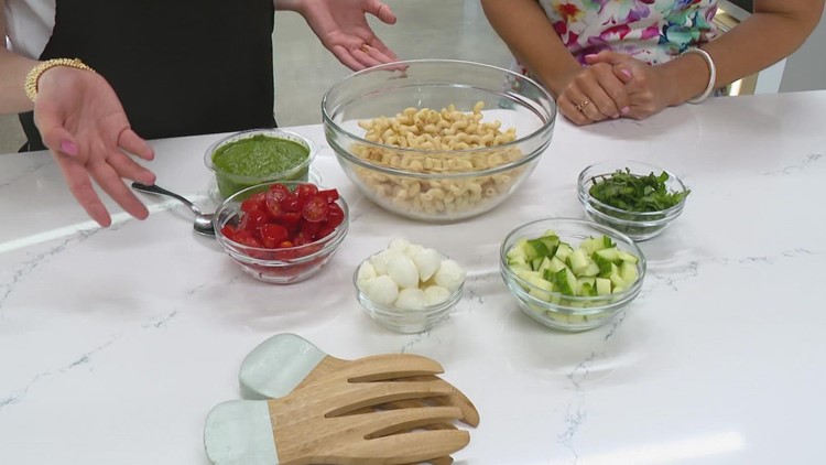 Emily Cline makes summer pasta salad