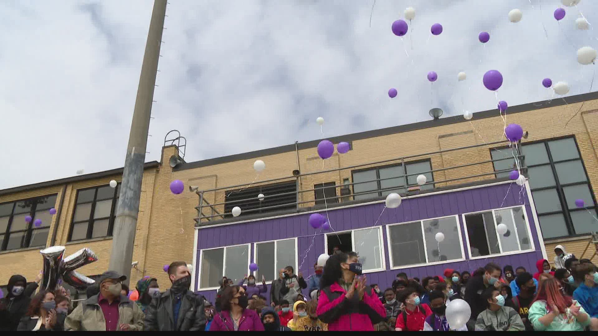 Students and loved ones gathered at Washington High School, Karli's alma mater.