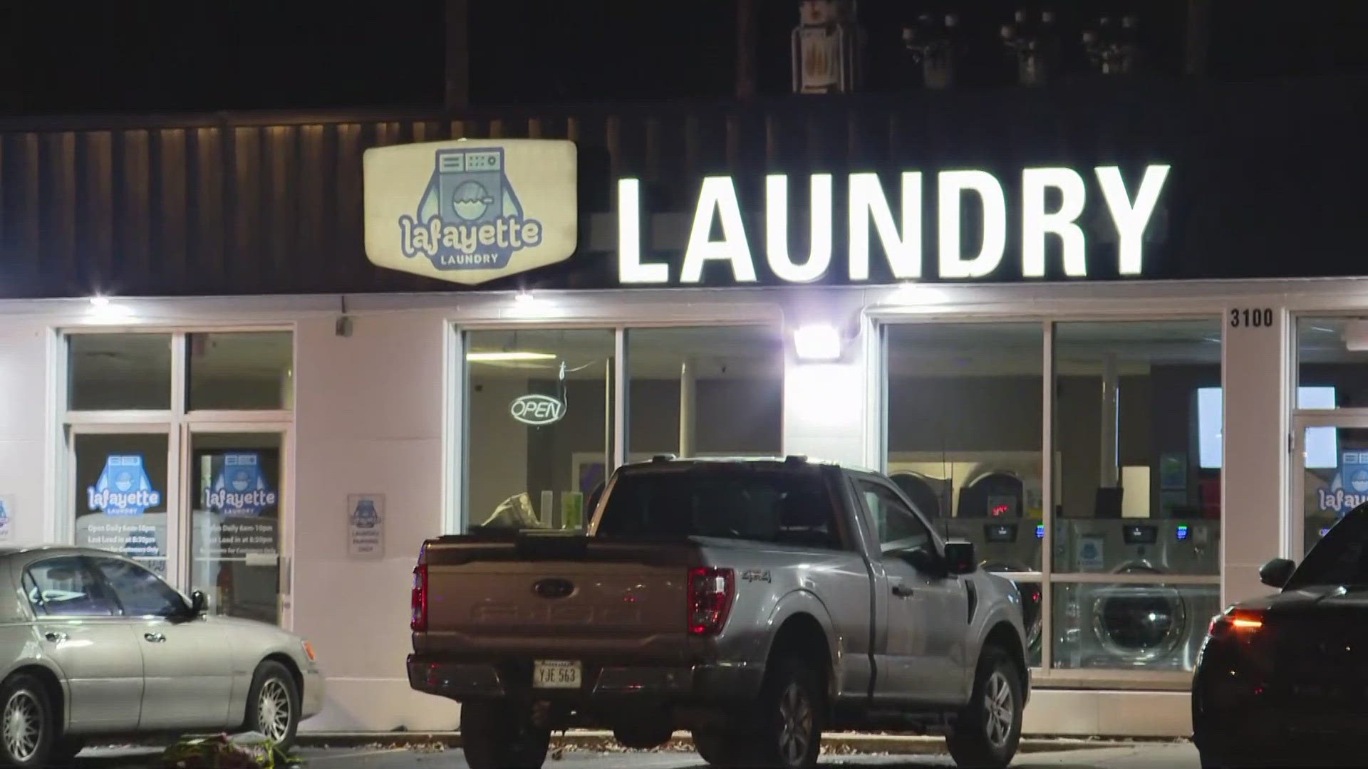 The shooting happened Thursday evening at a laundromat in the 3100 block of South Street in Lafayette.
