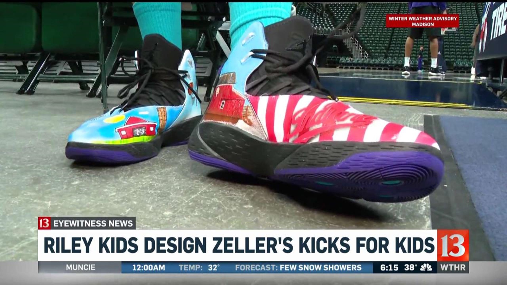 Riley kids design Zeller's kicks