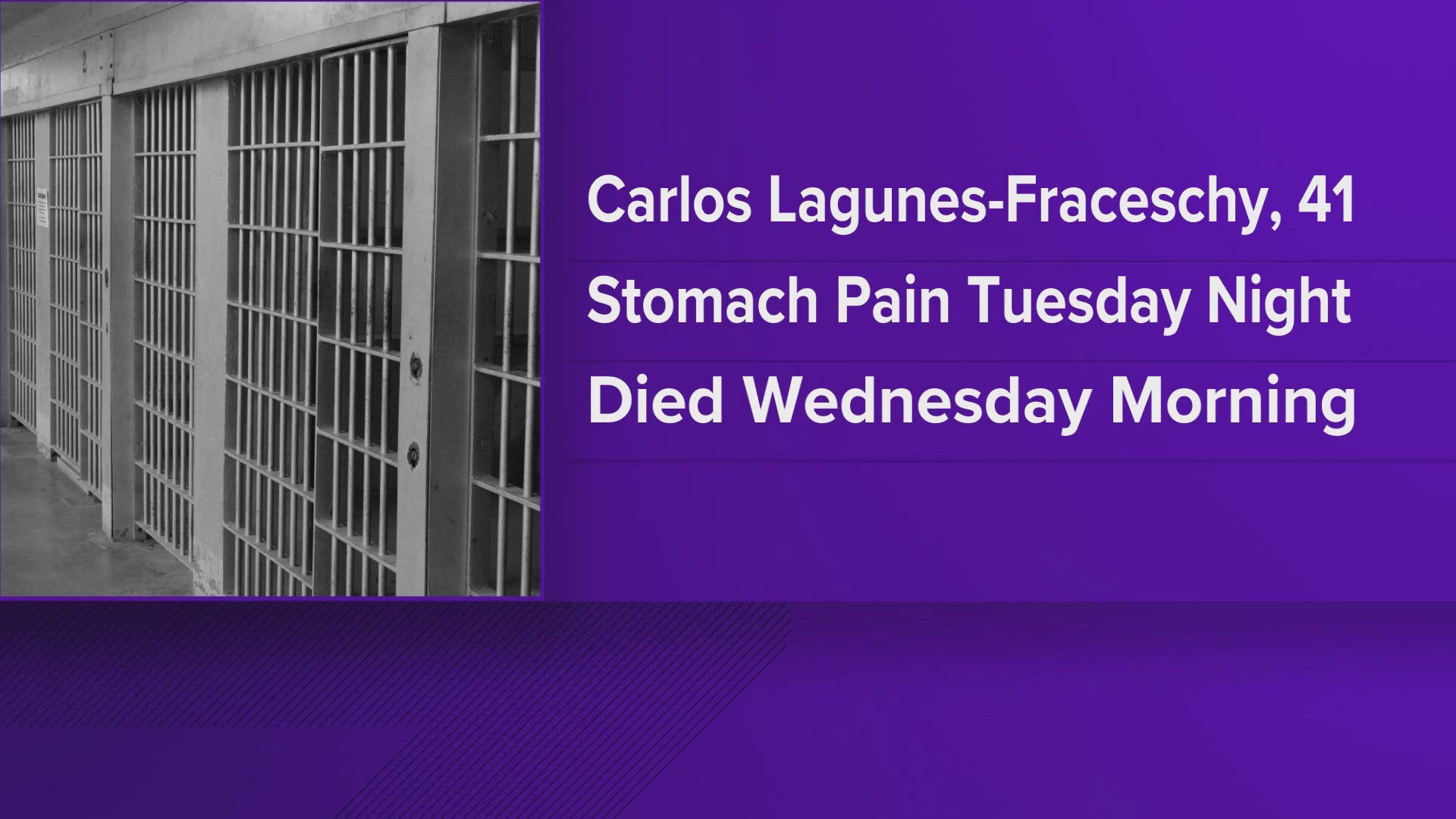 41-year-old Carlos Lagunes-Fraceschy died Wednesday morning.