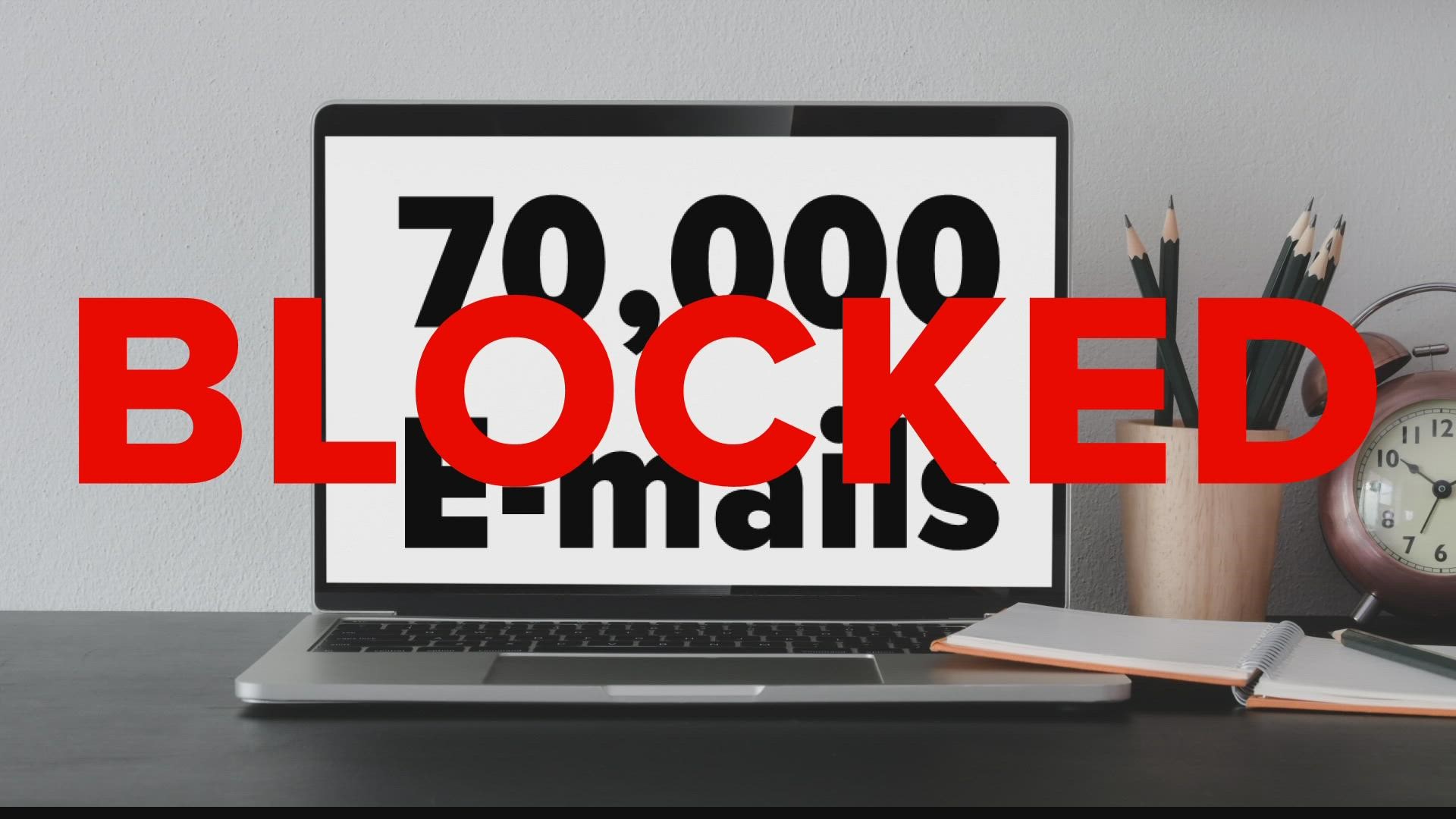 Indiana's largest teachers union reports 70,000 emails to lawmakers were blocked. Now the state is exploring if it needs to make changes to its spam filter.