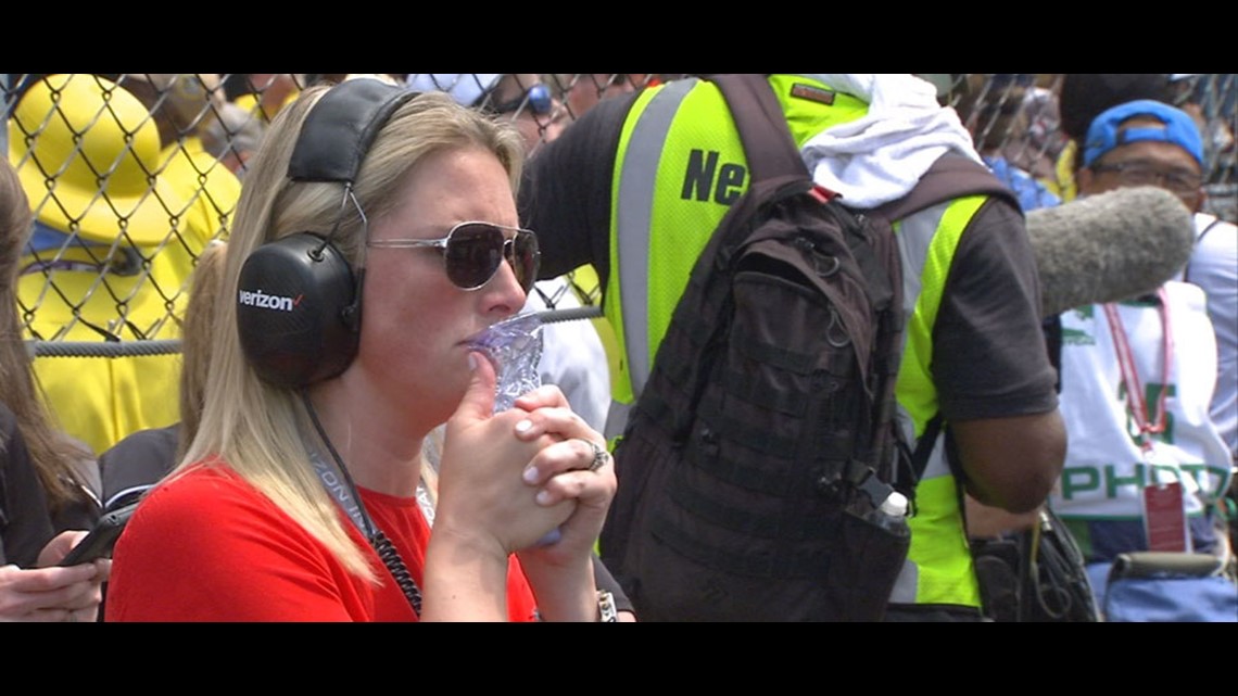 While Power drives to Indy win, his nervous wife 'annihilates plastic