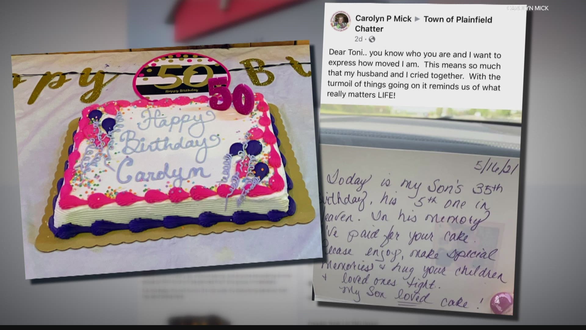 A Plainfield mom bought a cake for what would have been her son's 35th birthday. Then she decided to donate another one for someone else in his memory.