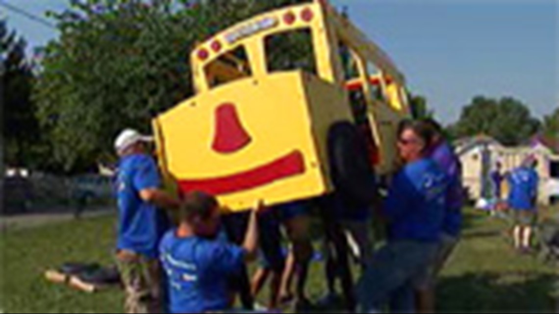 Colts players help build playground at Sankofa School of Success