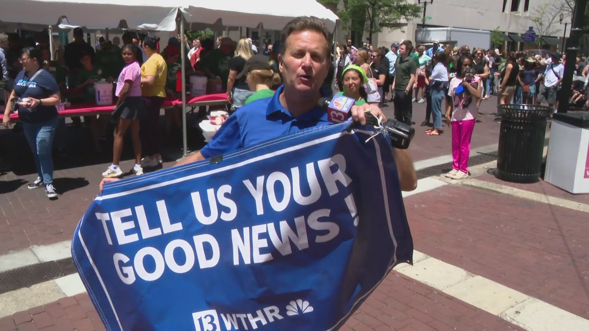 13Sports director Dave Calabro visits Strawberry Fest on Monument Circle on his weekly quest to find some Good News!