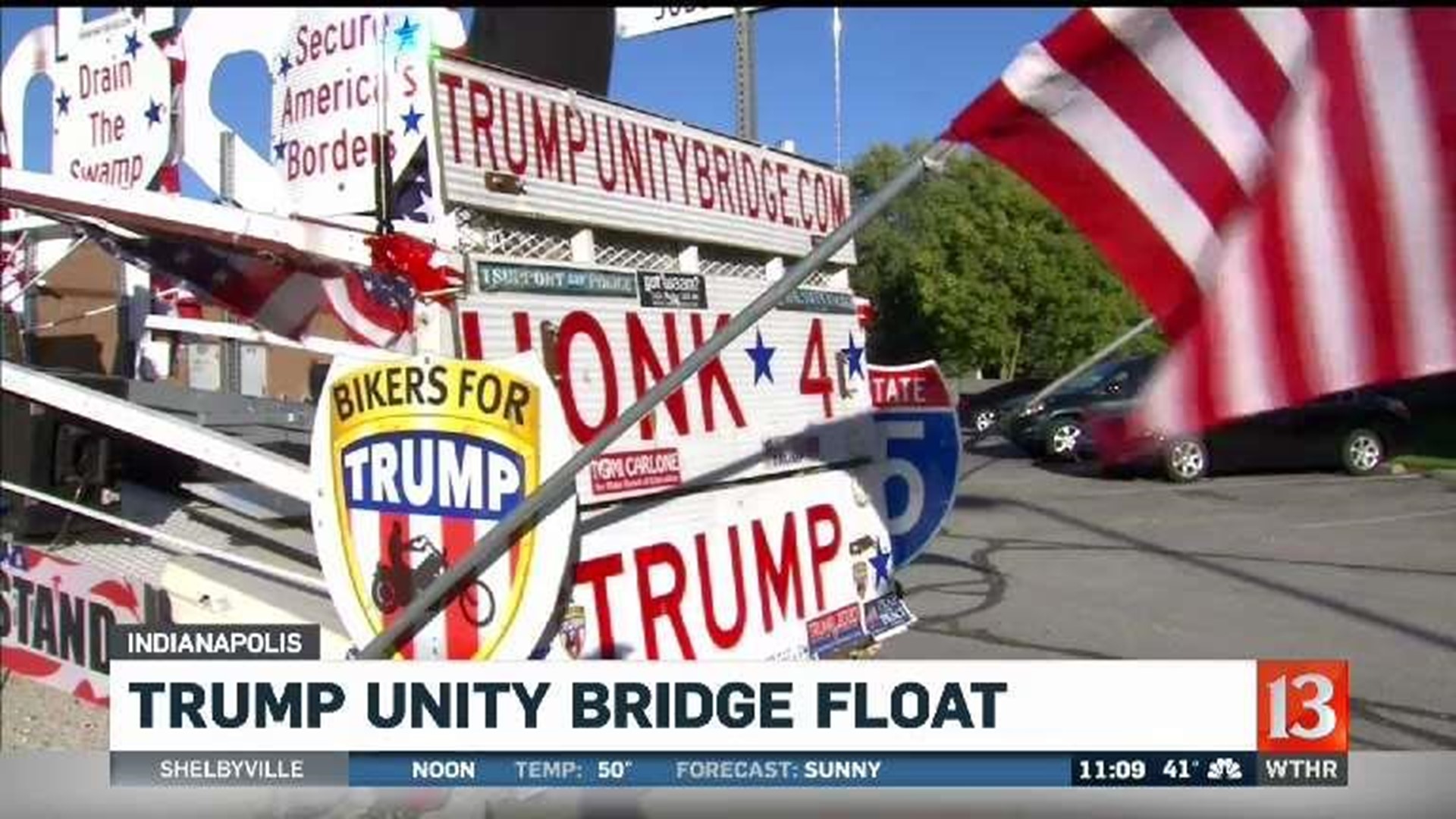 Trump unity bridge float