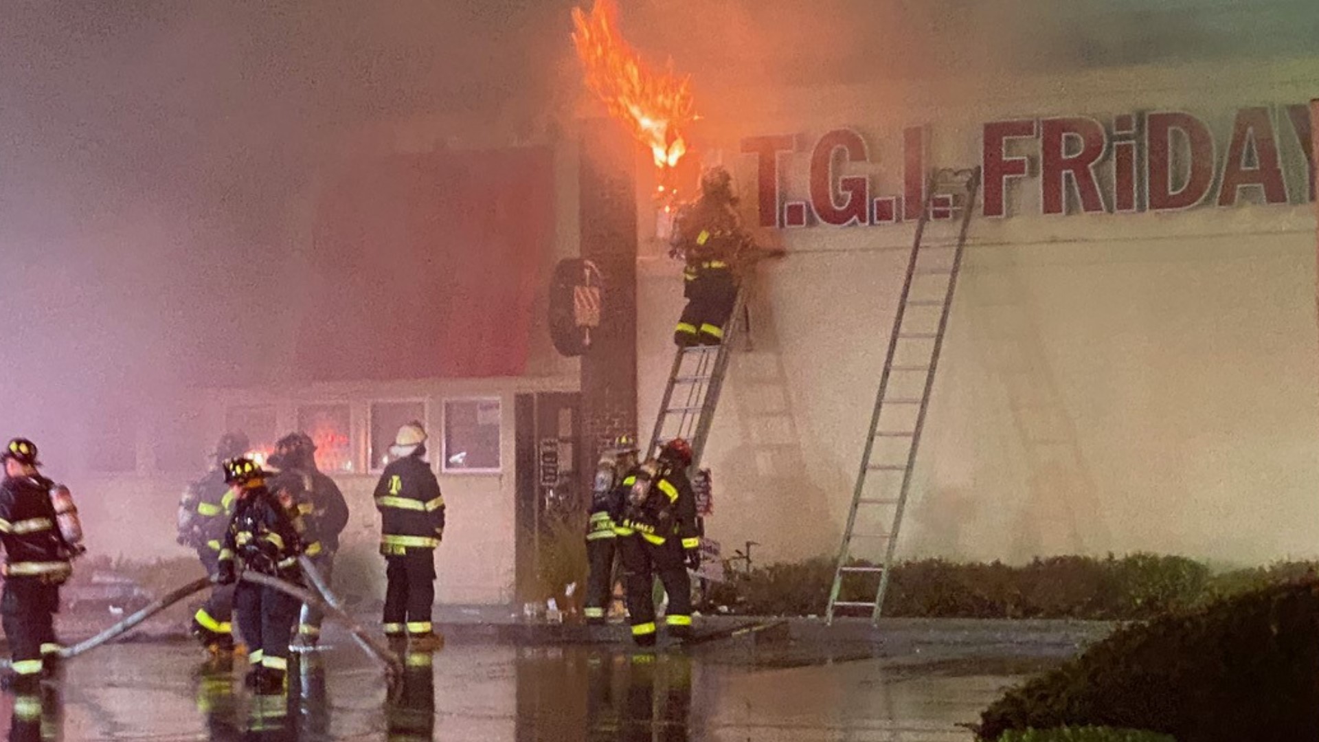 The building was closed and unoccupied when the fire started Tuesday around 2 a.m.