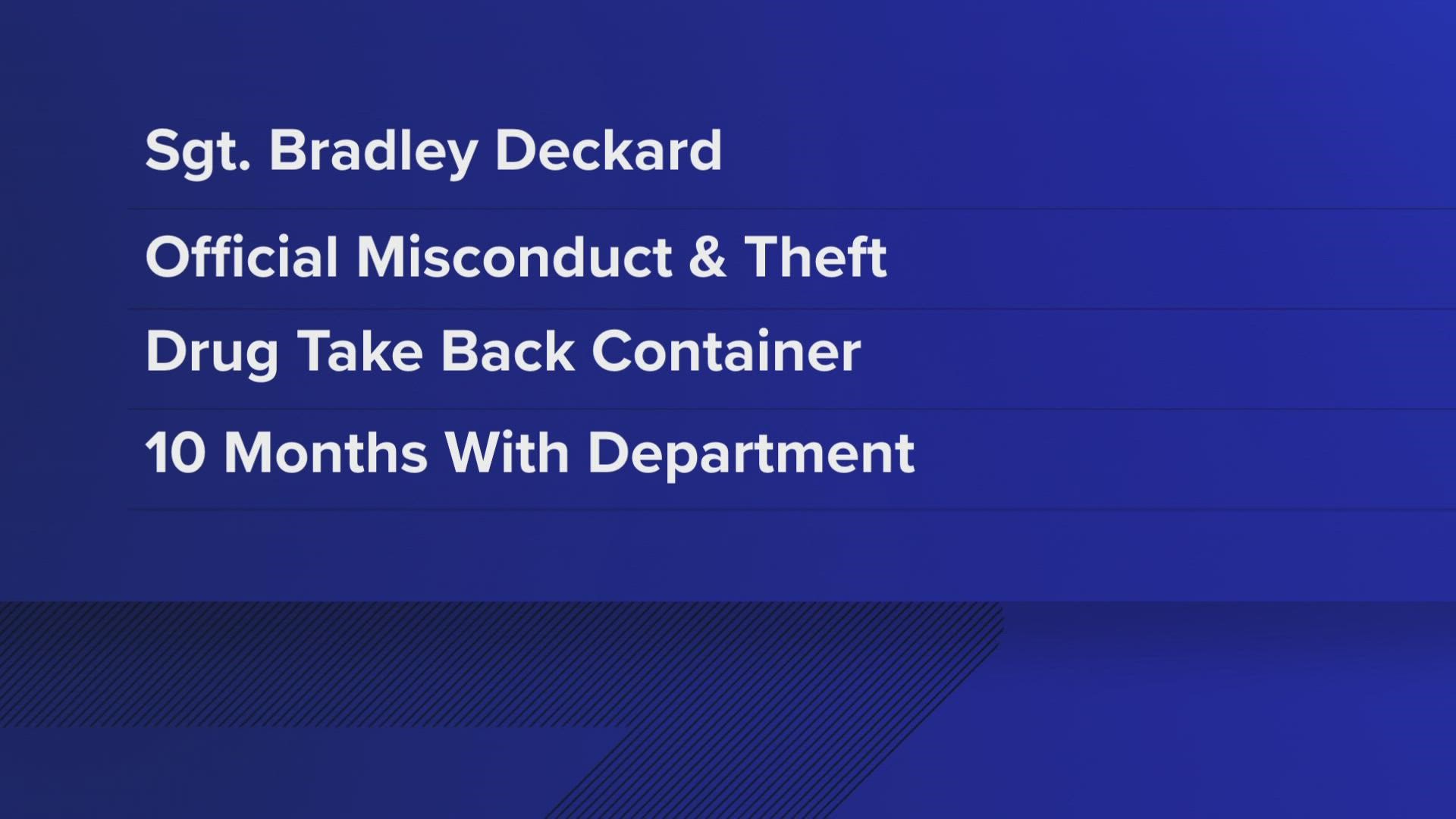A Spencer, Indiana police officer was arrested Friday for stealing drugs from police storage, Indiana State Police said.