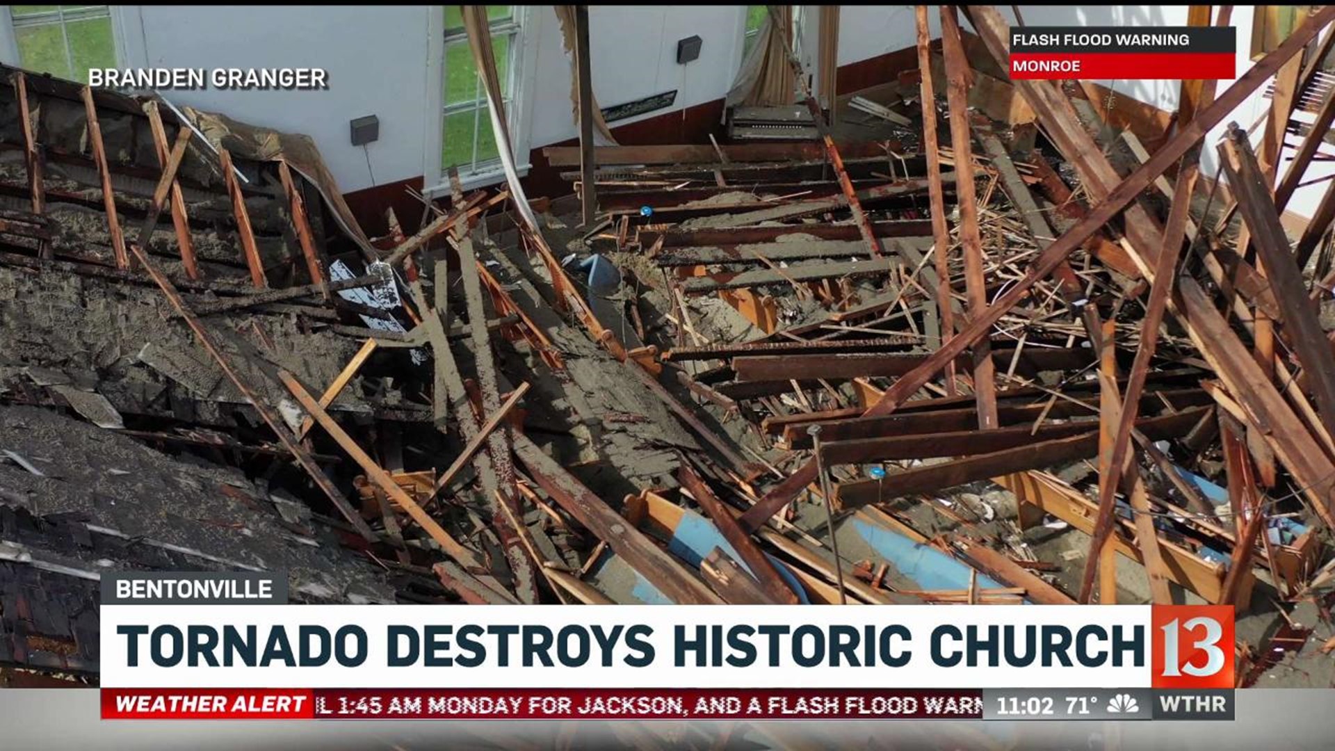 Tornado Destroys Historic Bentonville Church