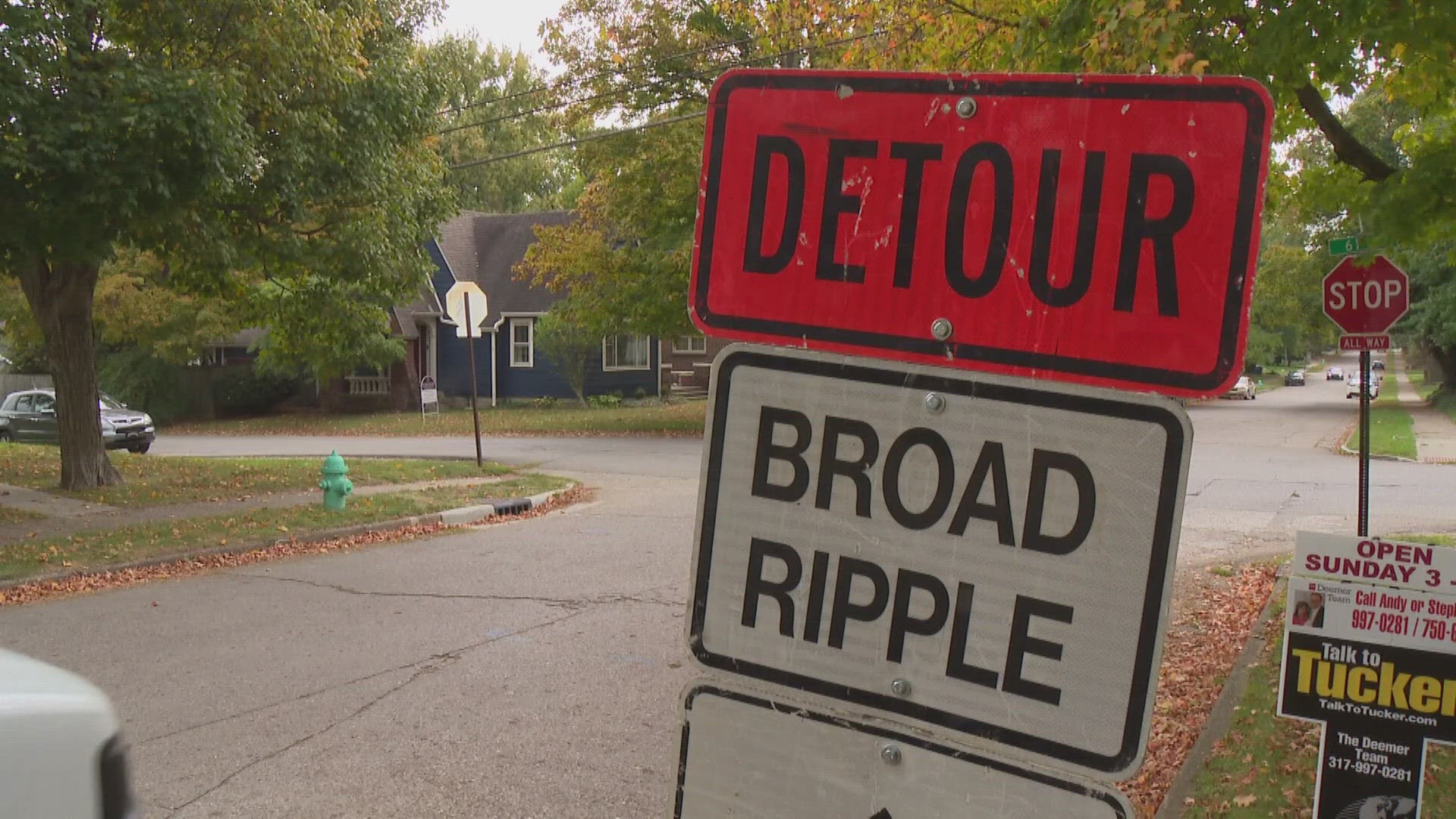 13News reporter Karen Campbell talks to residents of Broad Ripple who say they are tired of the constant construction.