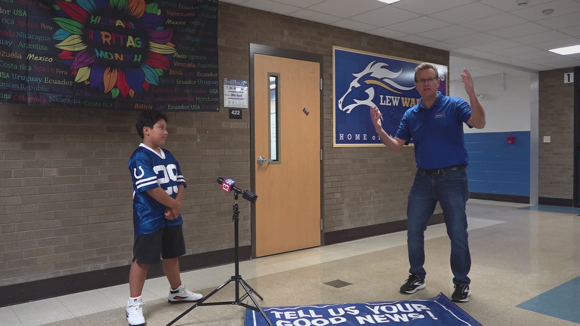 Good News with Dave Calabro takes him to Indianapolis Public School 107 where he asks students to tell him their Good News.