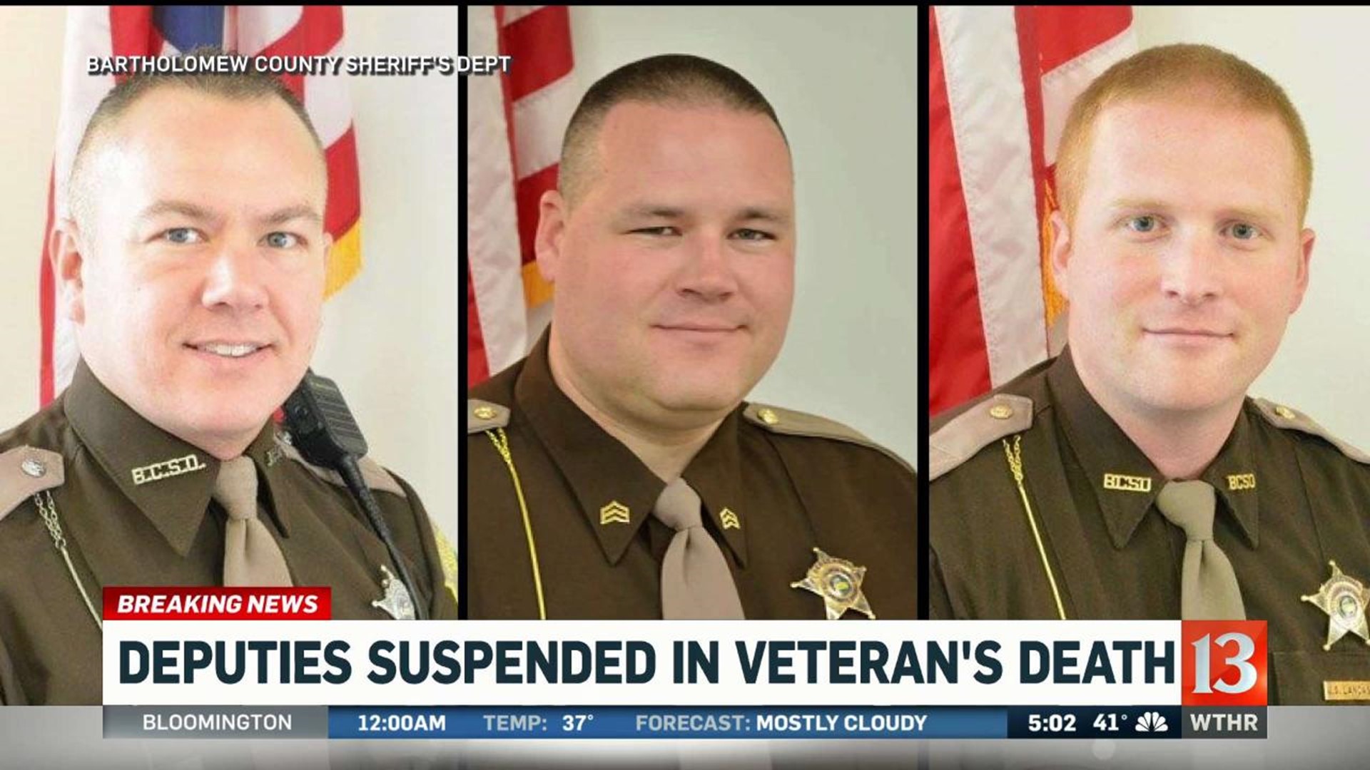Deputies suspended in veteran's death