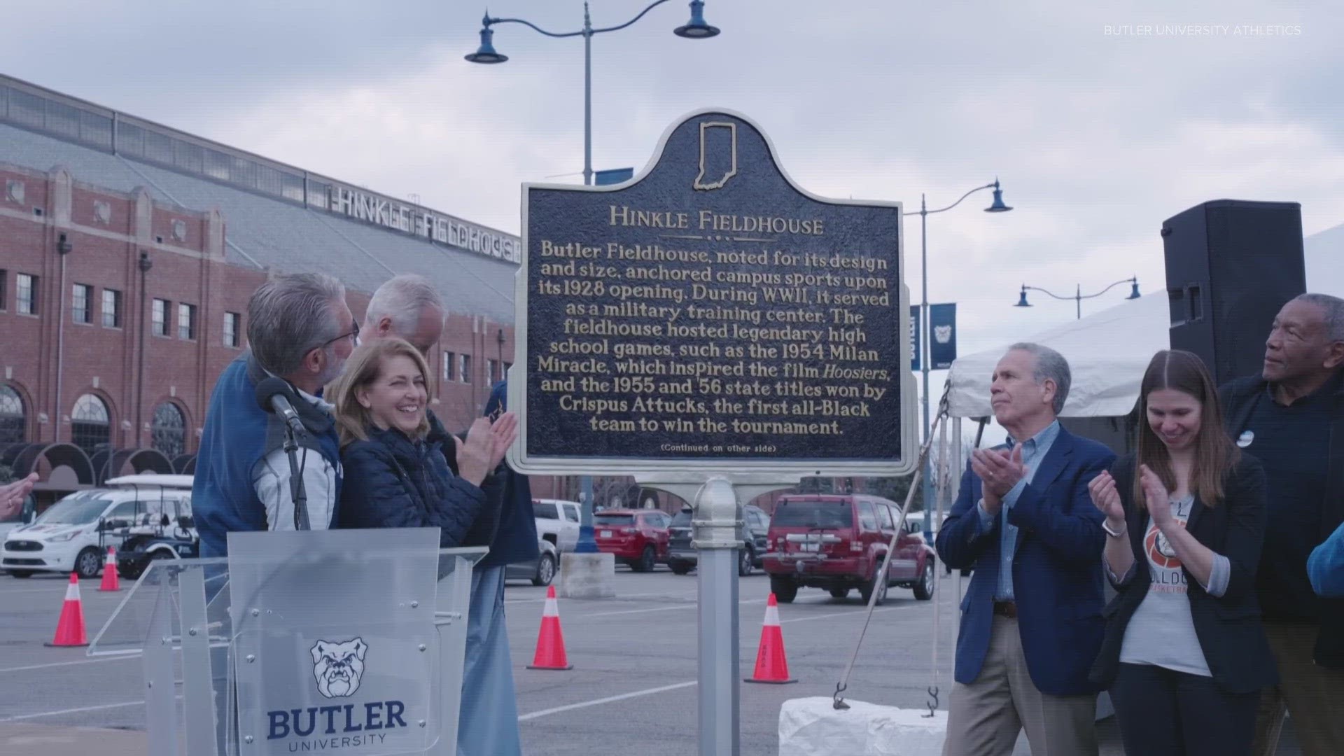 The Indiana Historic Bureau was on campus Saturday morning to dedicate the location's new historical marker.