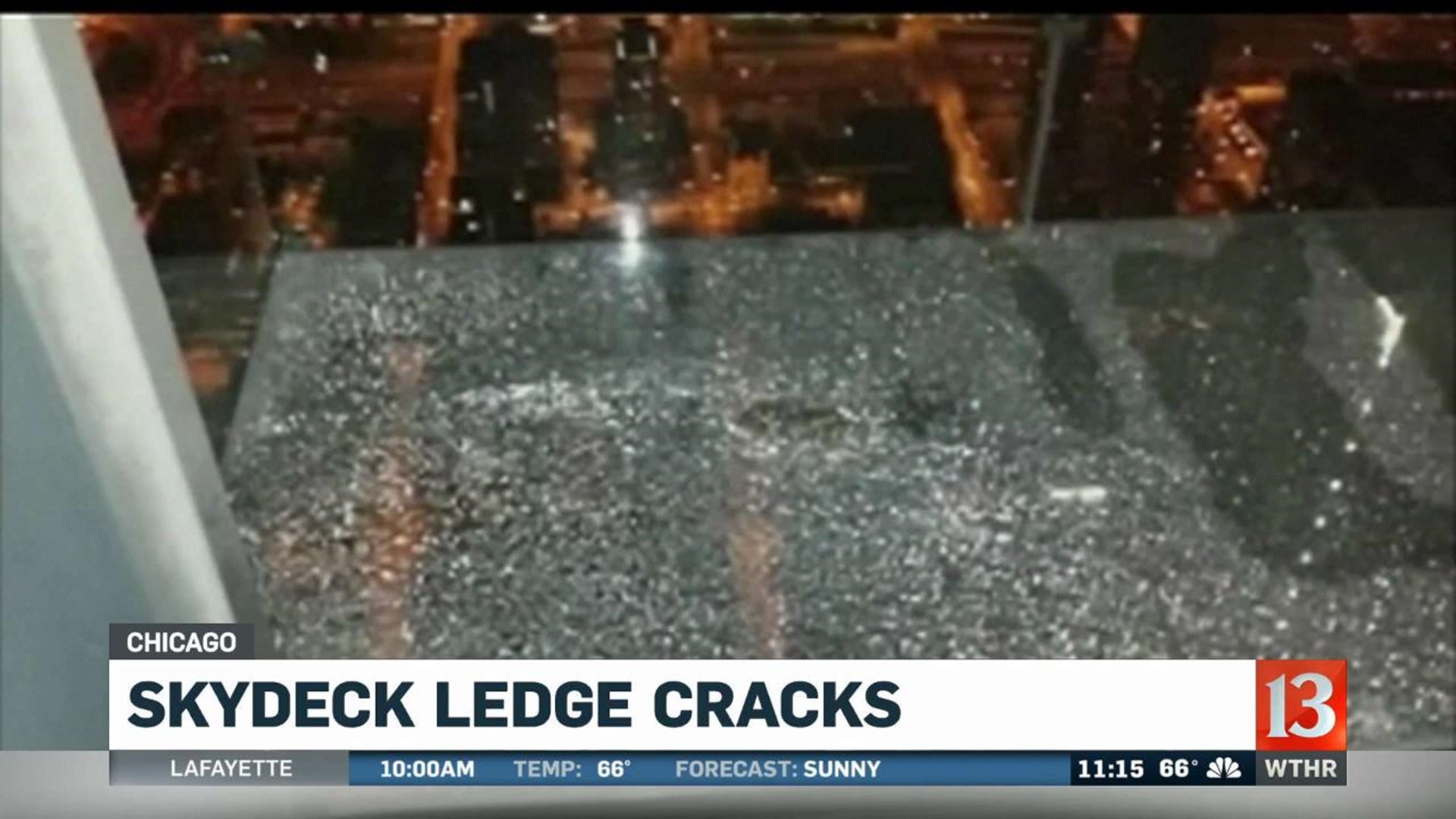 Cracks in Chicago Skydeck ledge