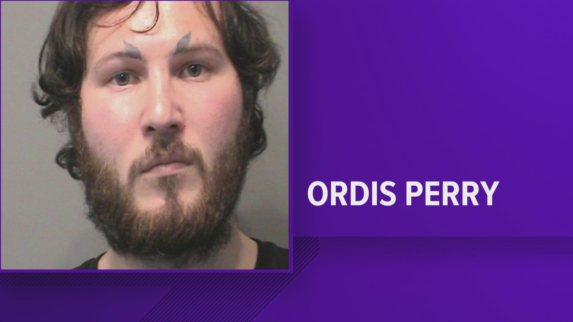 Ordis Daniel Gilbert Perry was arrested for child solicitation, dissemination of harmful matter to a minor, and patronizing a prostitute.