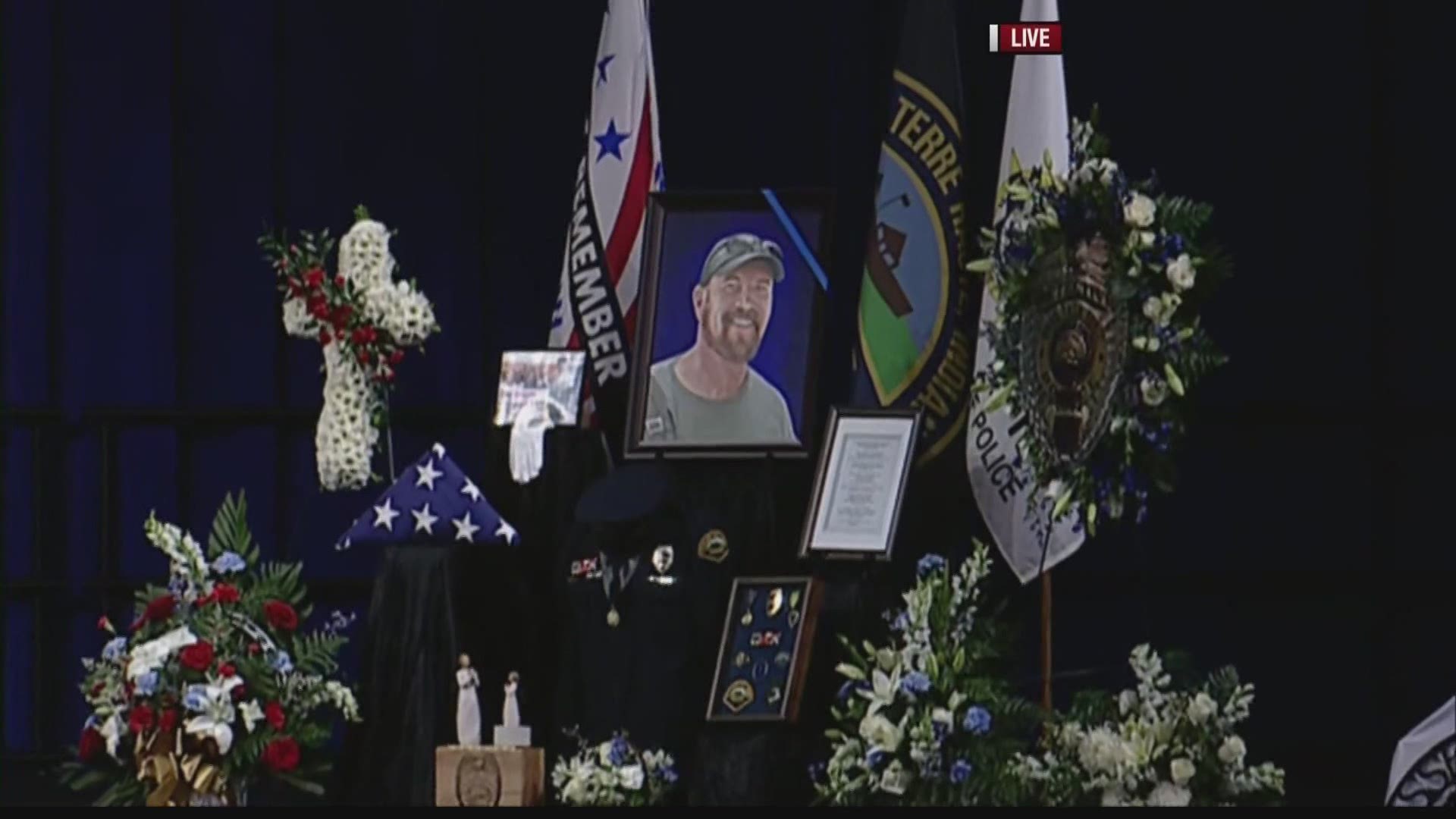 A funeral was held Tuesday for Terre Haute Police Det. Greg Ferency, who was killed in the line of duty last week.