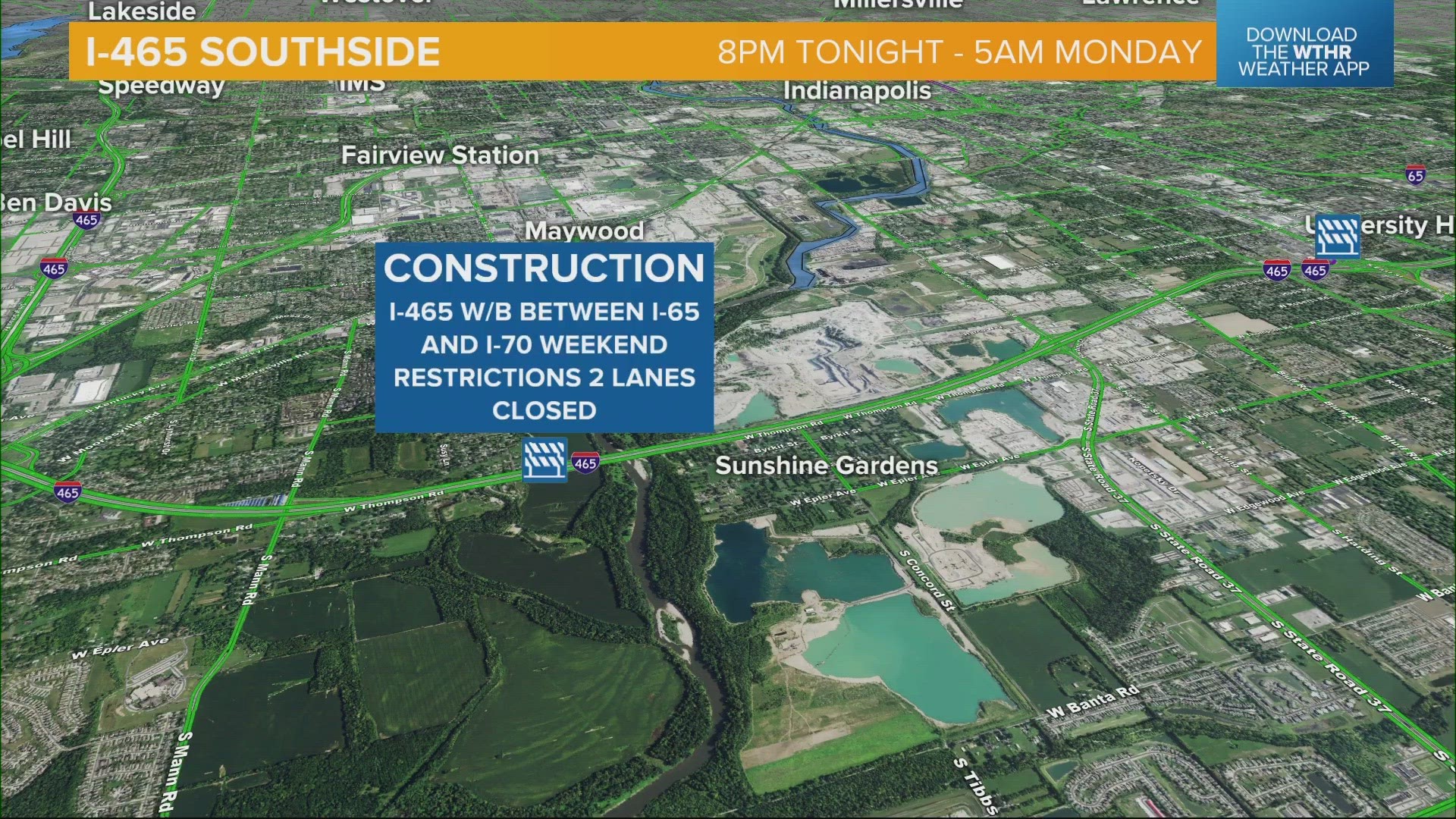 If you plan to drive on Indy's southwest side this weekend, expect major lane restrictions on I-465.