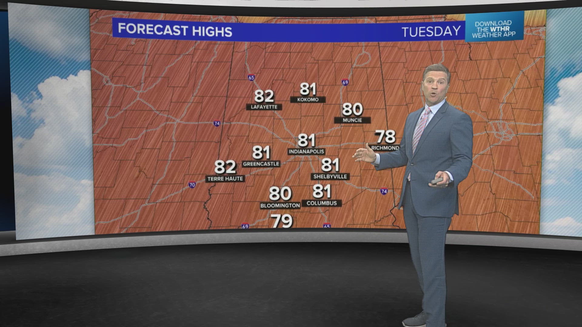 A warmup is underway and peaks with near-record highs Tuesday and Wednesday.