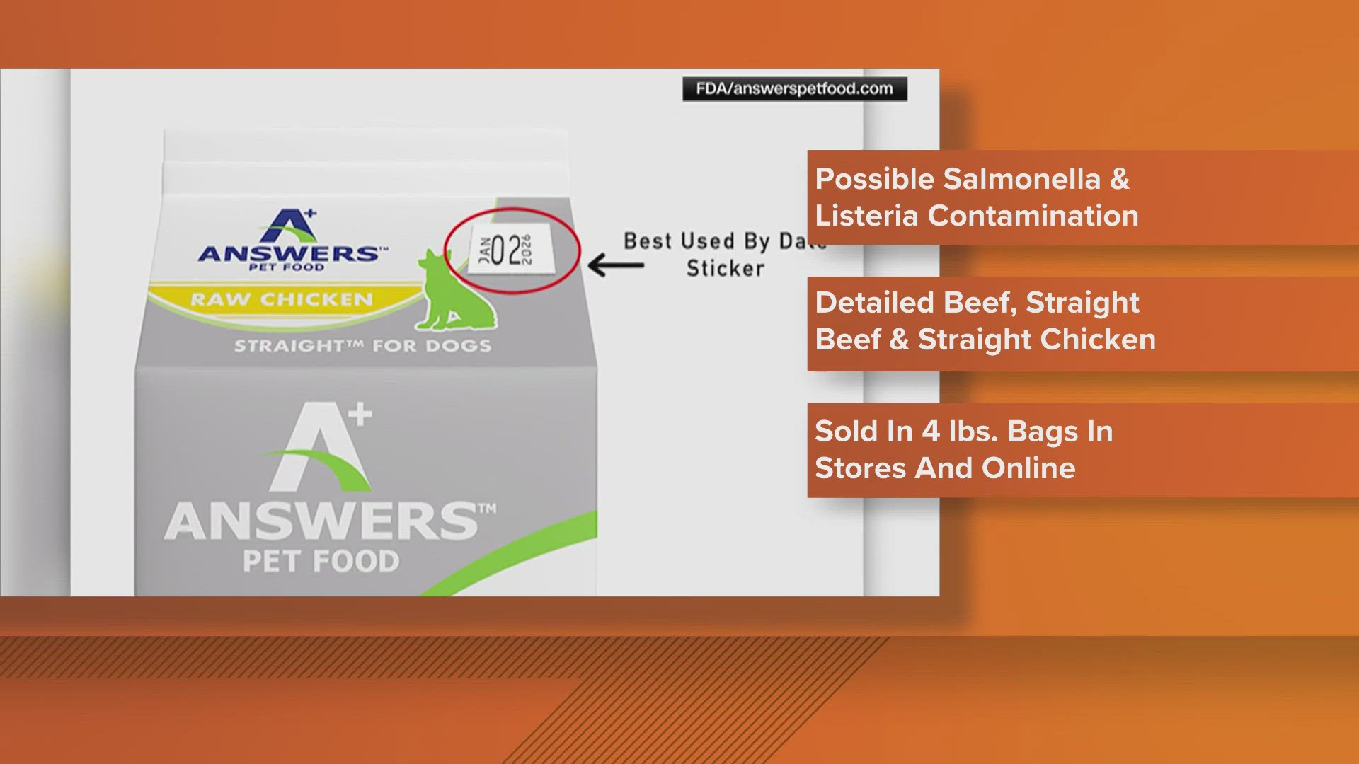 Officials ask those with the dog food to throw it away and get a refund.