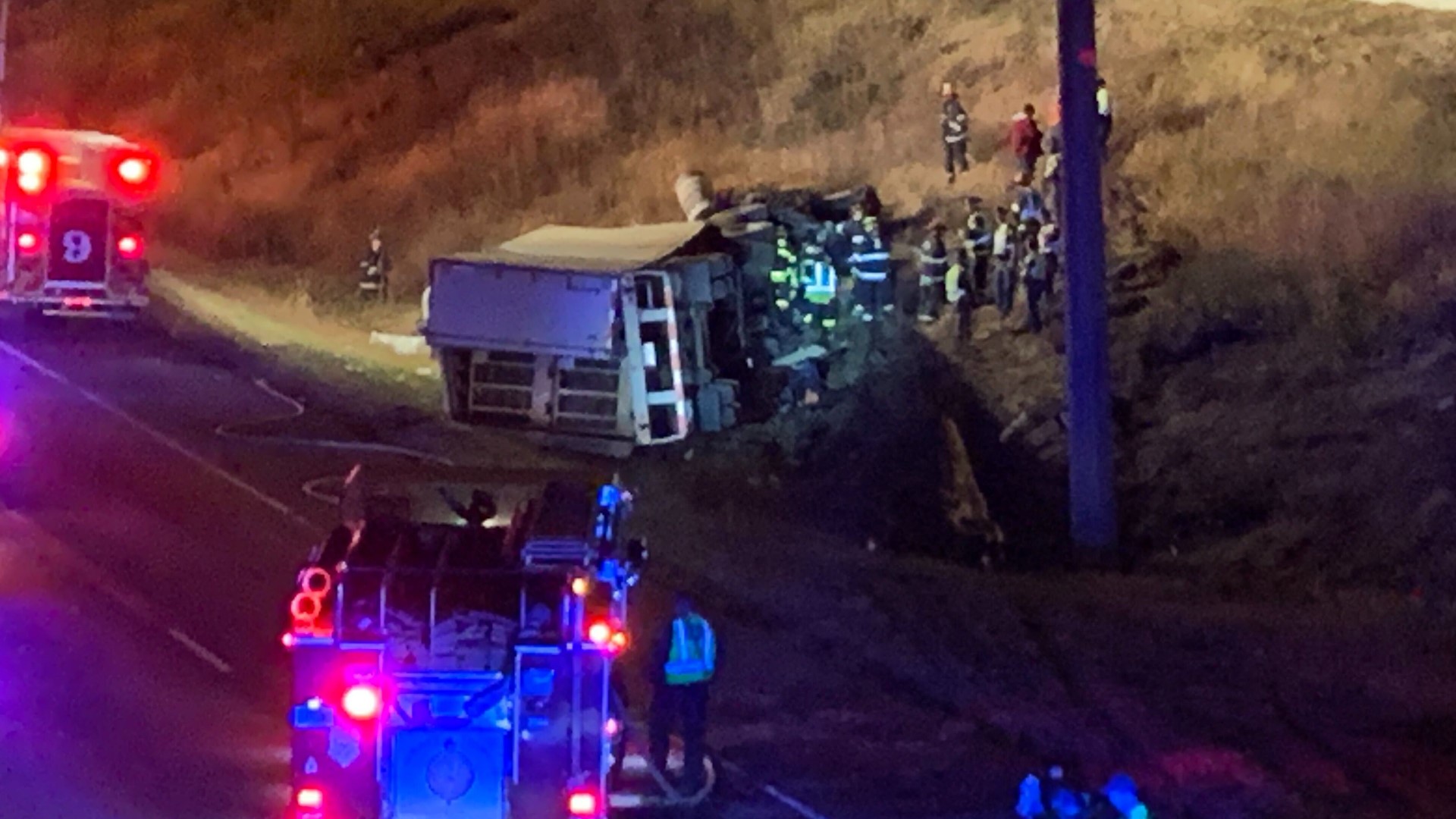 It happened around 11 p.m. Wednesday on I-465 westbound around the Allisonville Road interchange on Indy's northeast side.