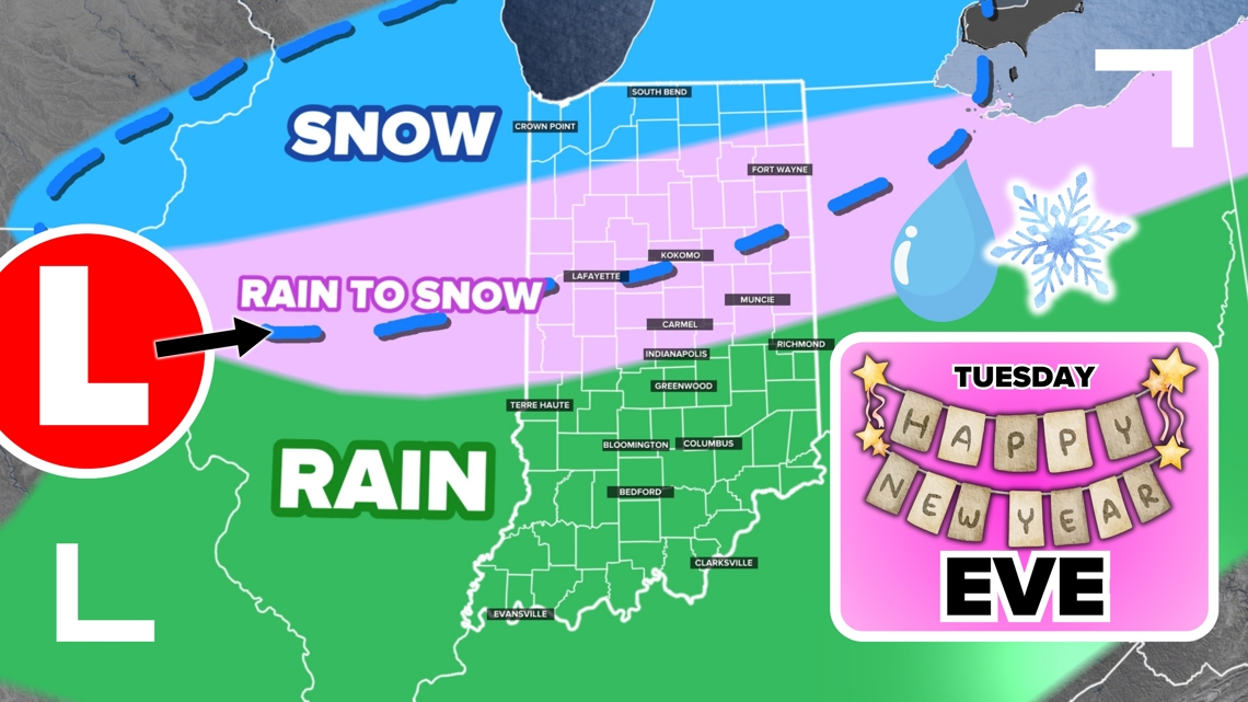 Rain may starting changing to snow New Year's Eve evening across ...
