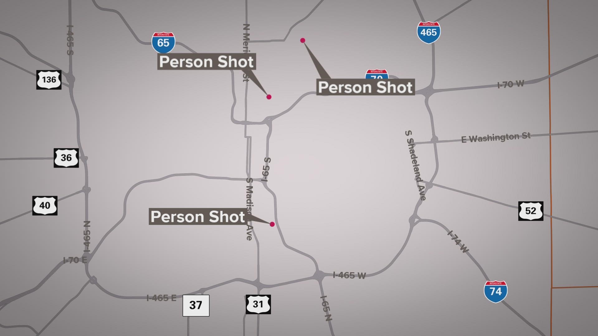 IMPD is investigating three shootings between late Sunday night and early Monday morning. One man was killed.