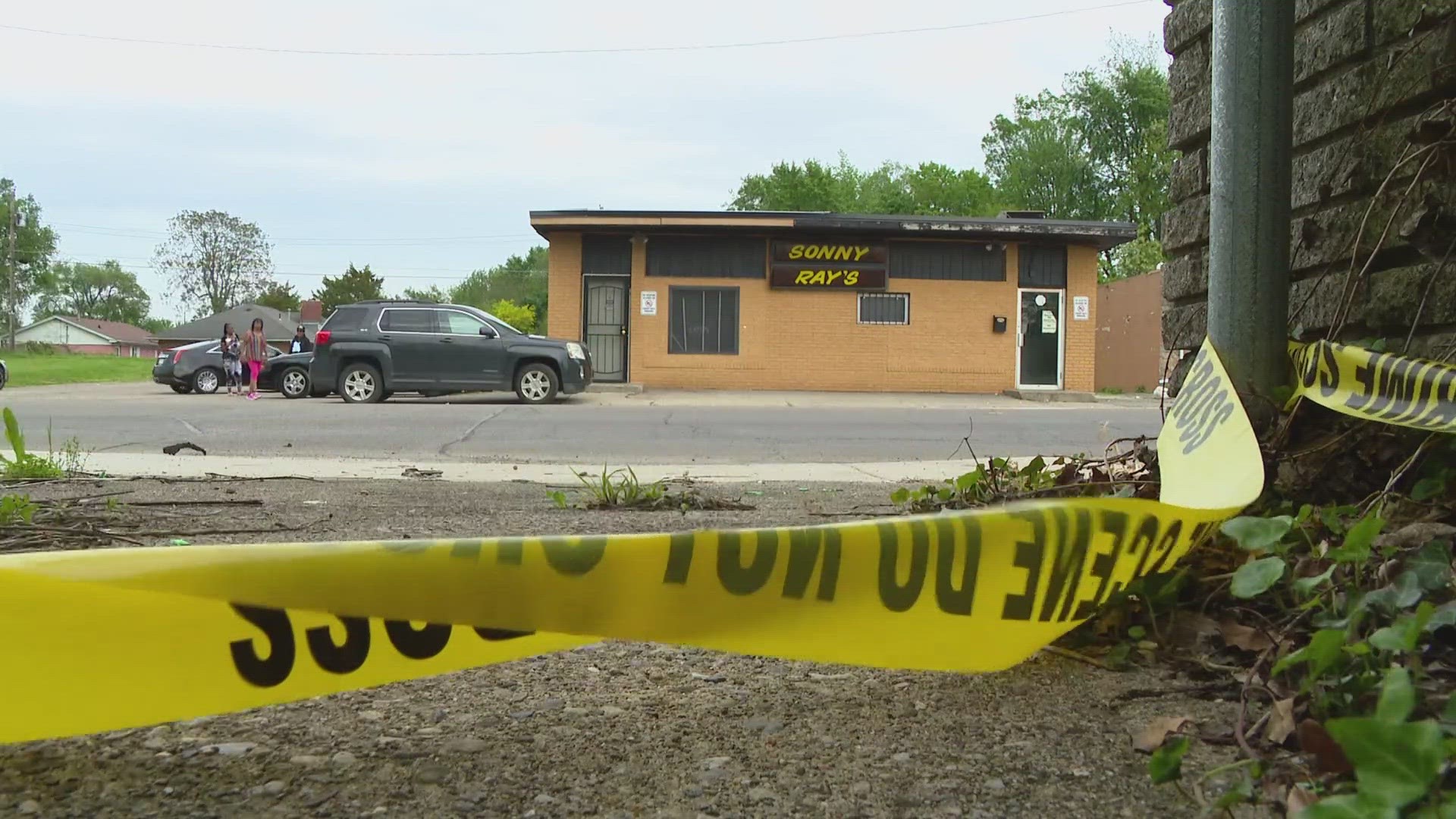 Shots were fired in a large gathering on South Madison Avenue early Sunday morning. One person remains in the hospital with a gunshot wound.