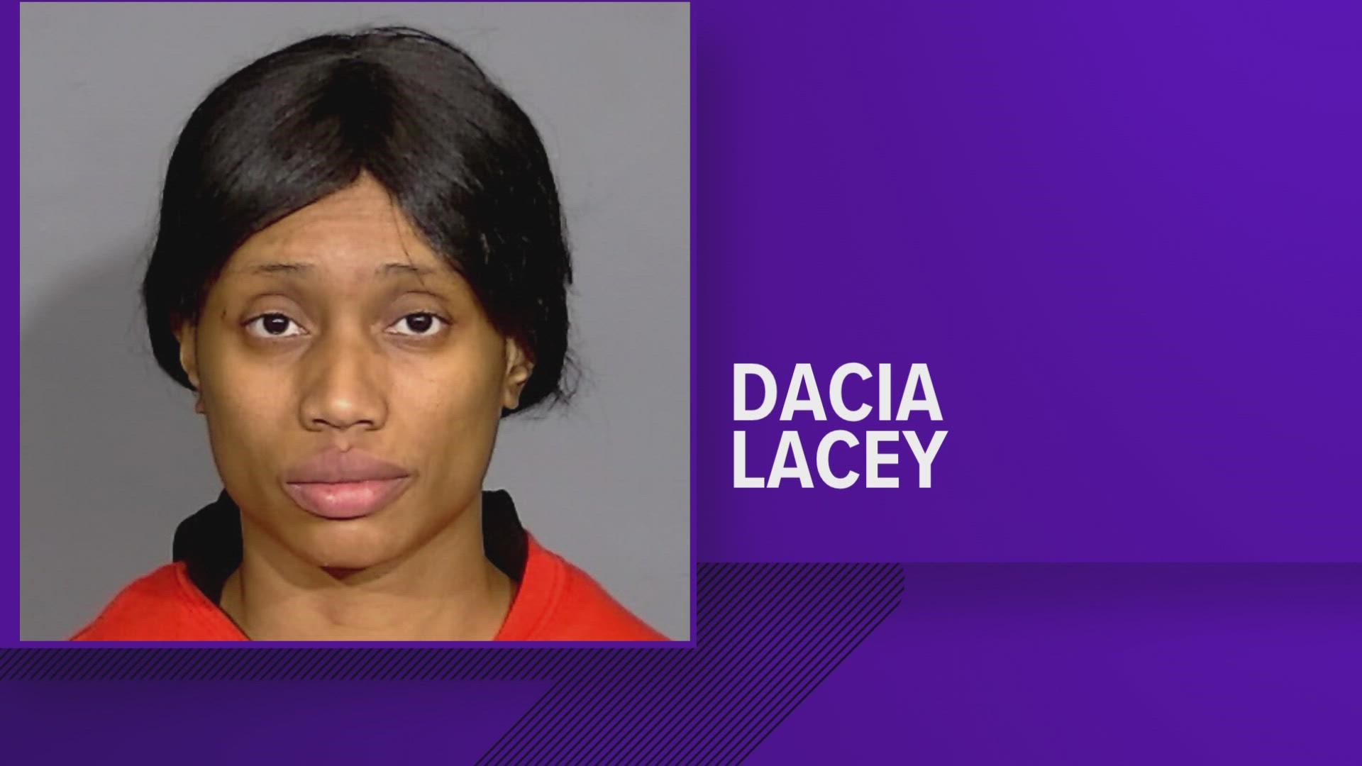 Dacia Lacy is charged with Neglect of a dependent resulting in death.