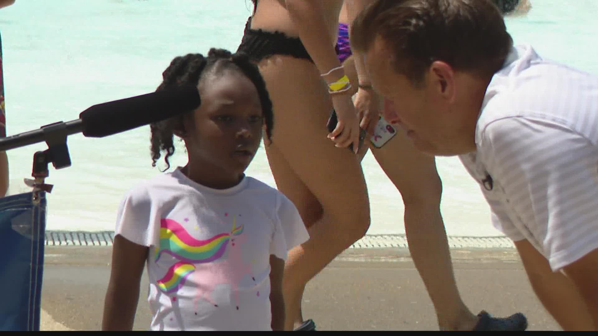 Dave Calabro headed to the Garfield Park pool to cool off.