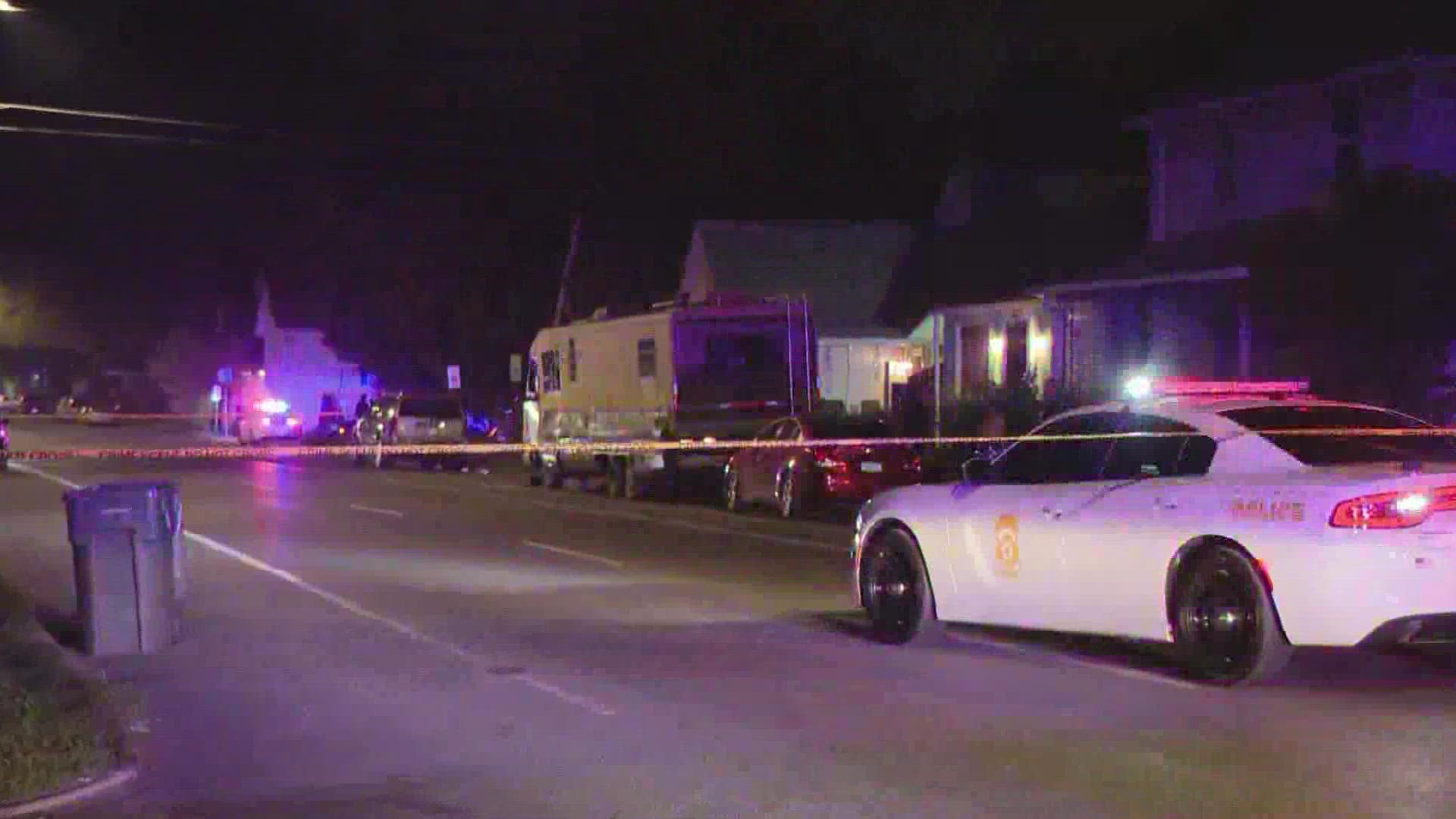 Two people were taken to hospitals after the Thursday night shootings.