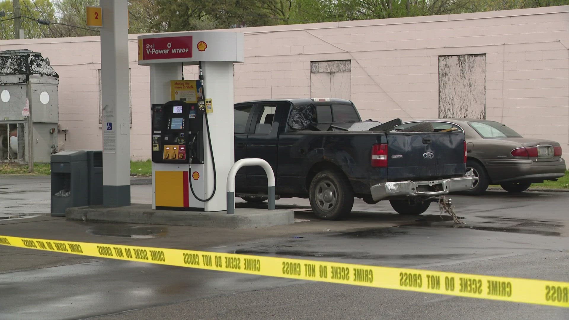 The victim was driven to a nearby gas station at 34th and Emerson where people called 9-1-1