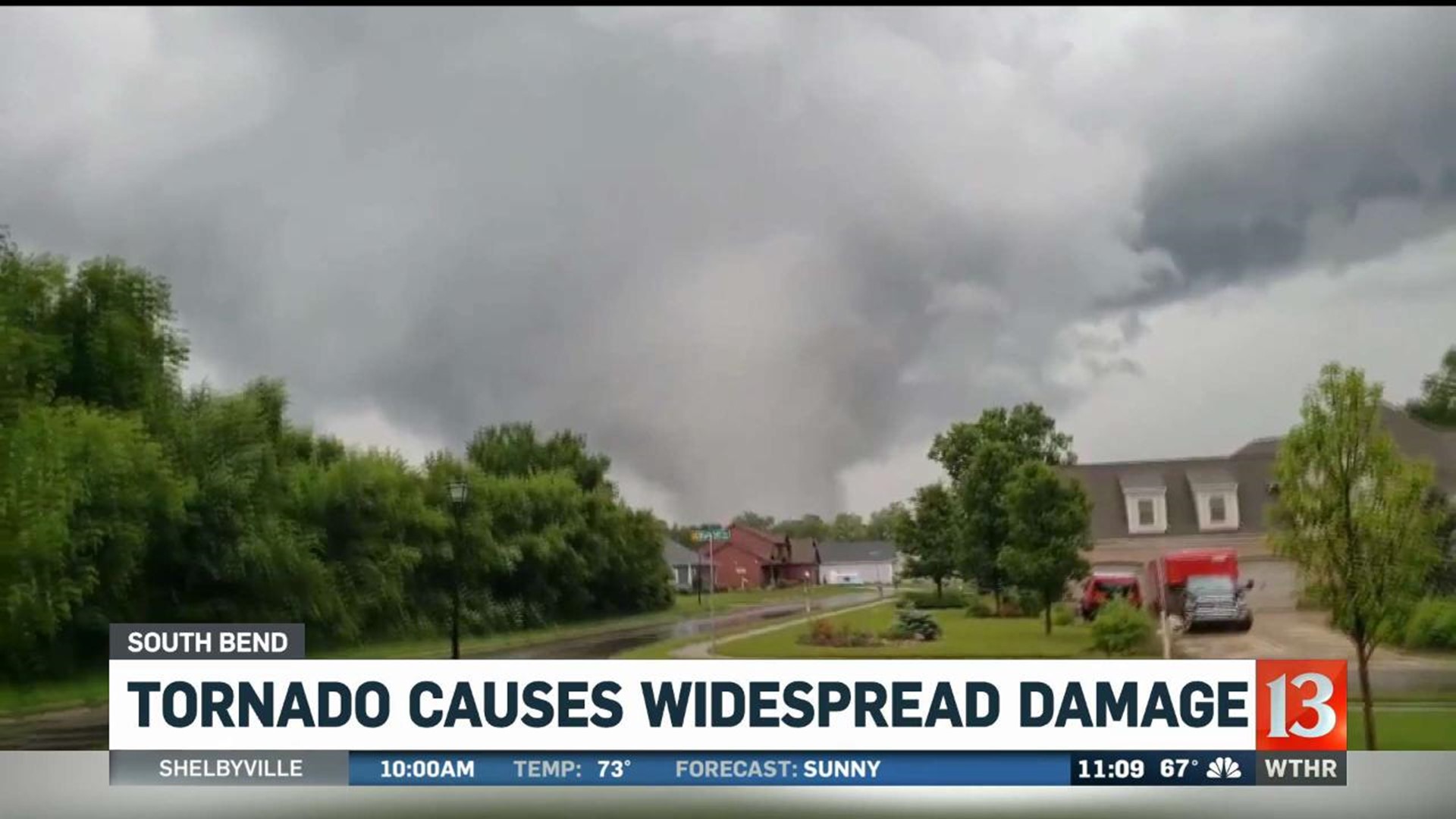 Tornado damages buildings, fells trees in northern Indiana