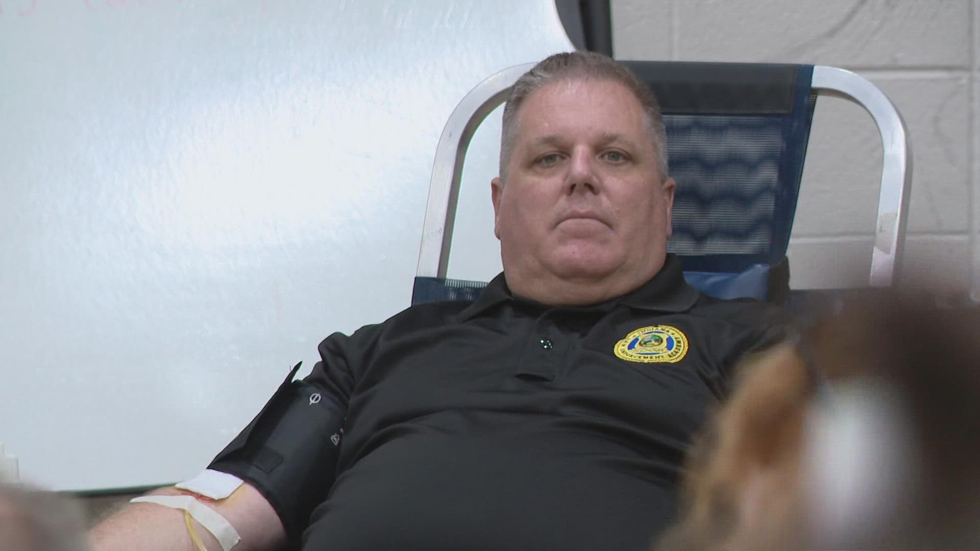 The blood drive was held in their honor, as well as the memory of other fallen officers, at the Indiana Law Enforcement Academy in Plainfield.