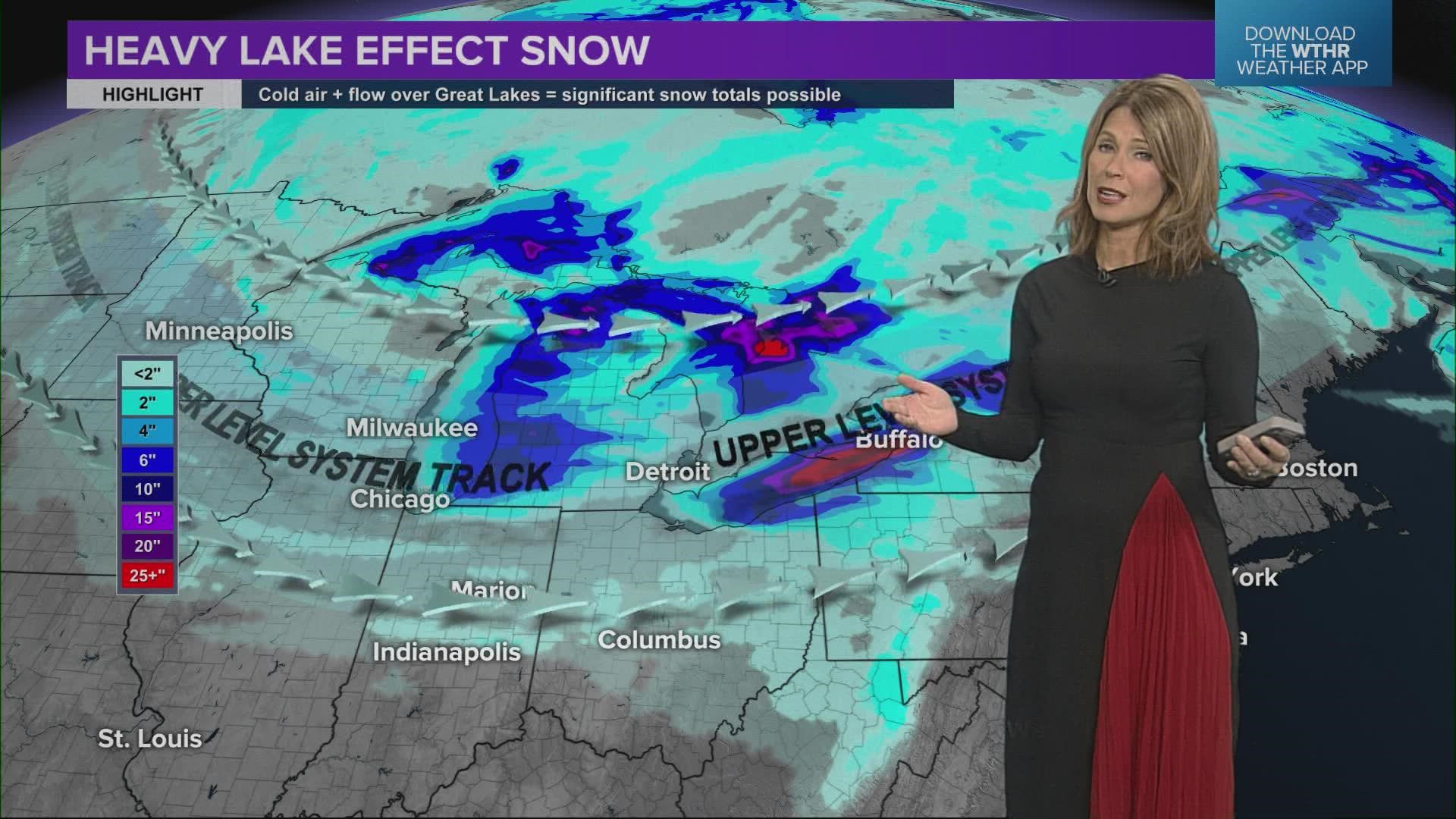 Angela is tracking snow in the forecast. Get more updates with the WTHR Weather app.