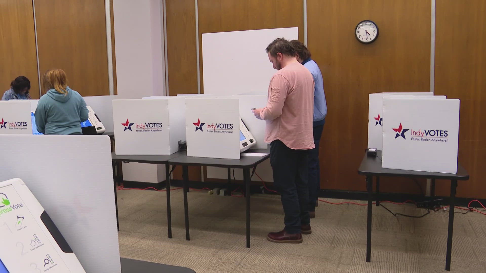 13News reporter Marina Silva reports from the City-County Building where the first Sunday of early voting is taking place.